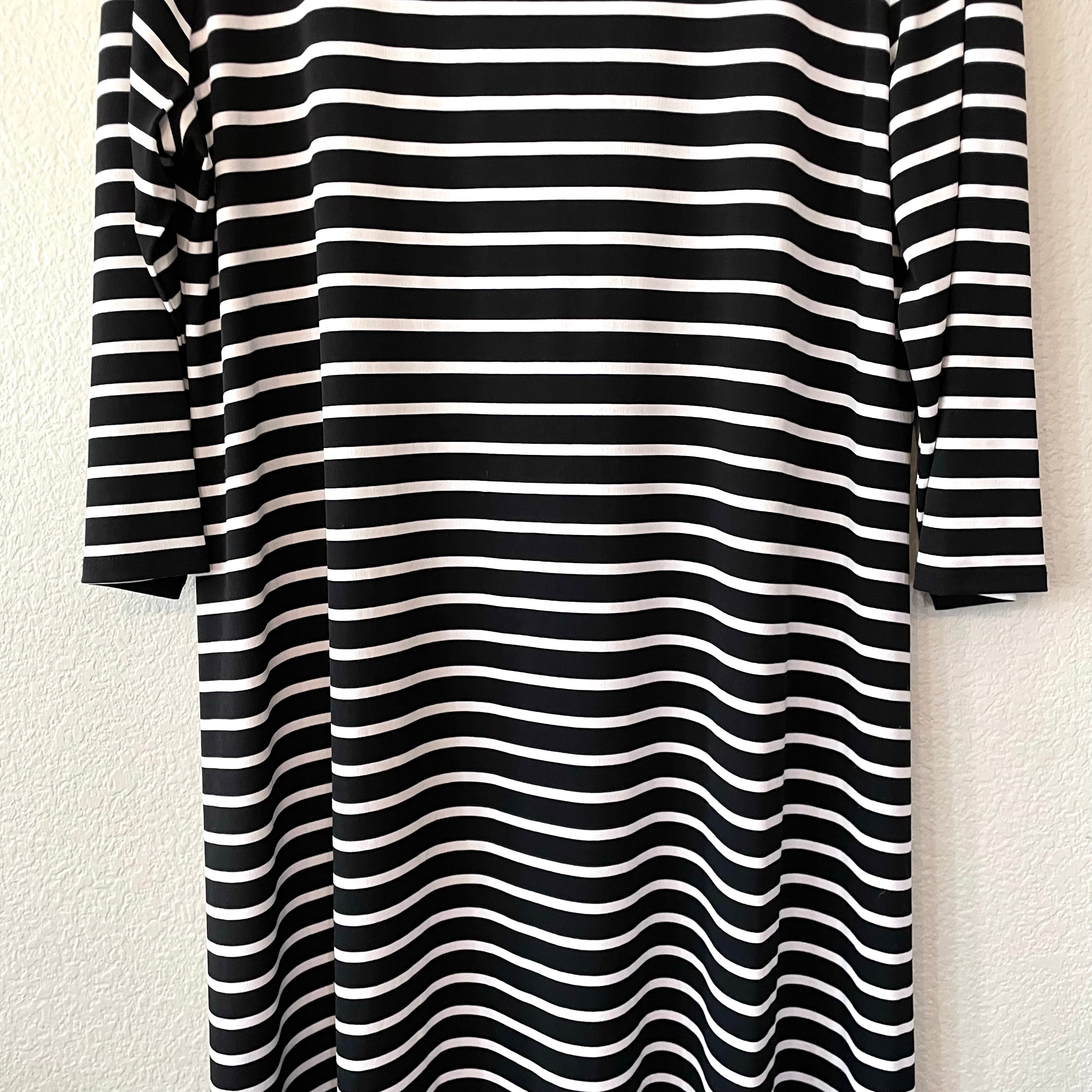 Striped Stretch Shirt Dress