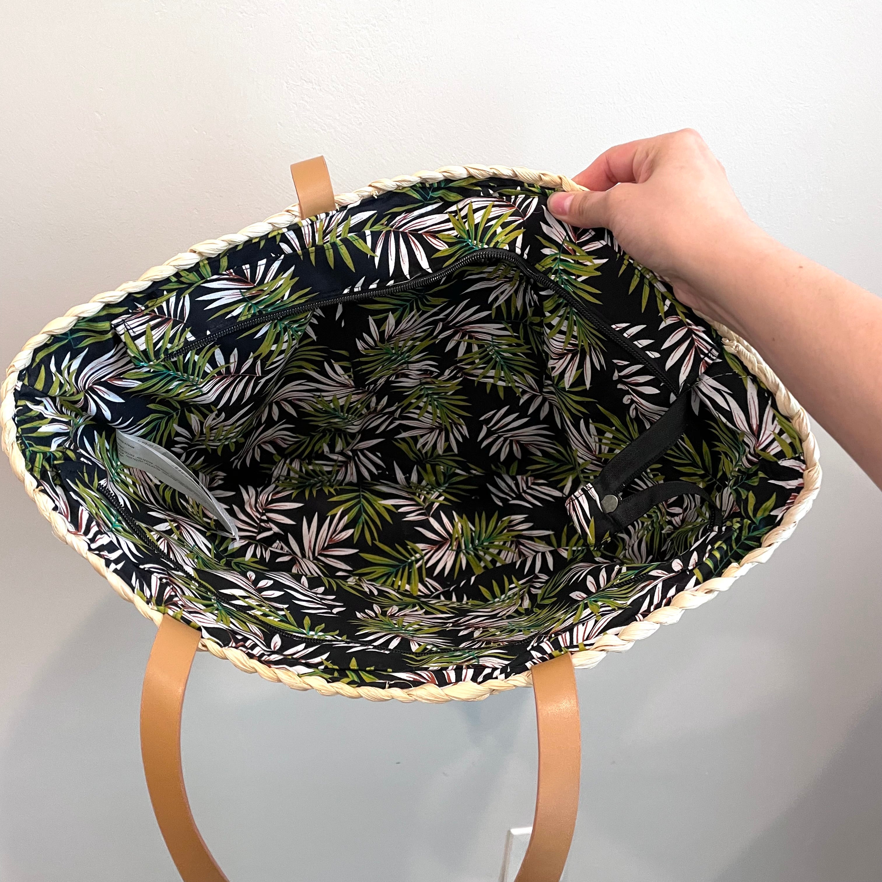 Leaf Straw Tote Bag