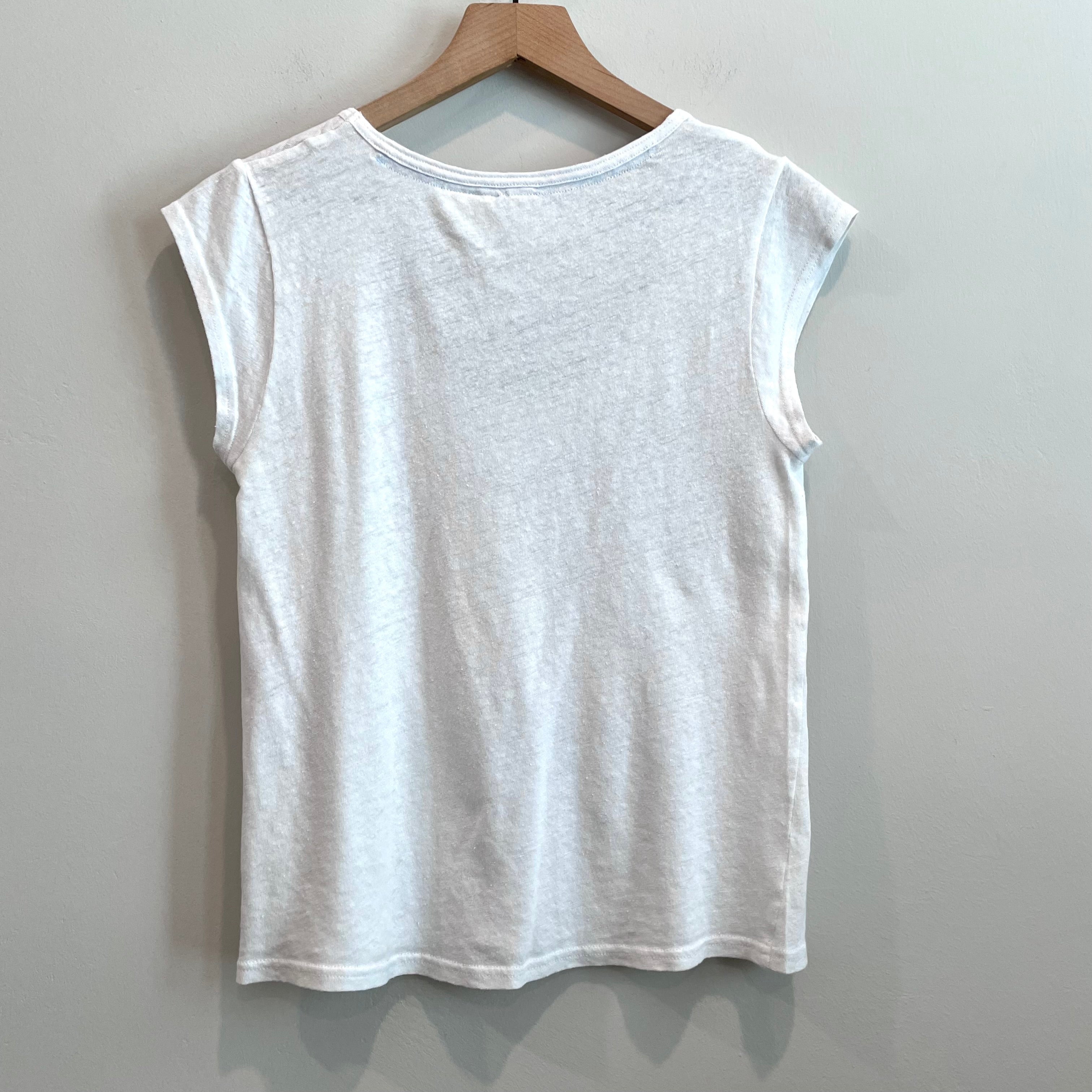 Linen Blend Cap Sleeve Top