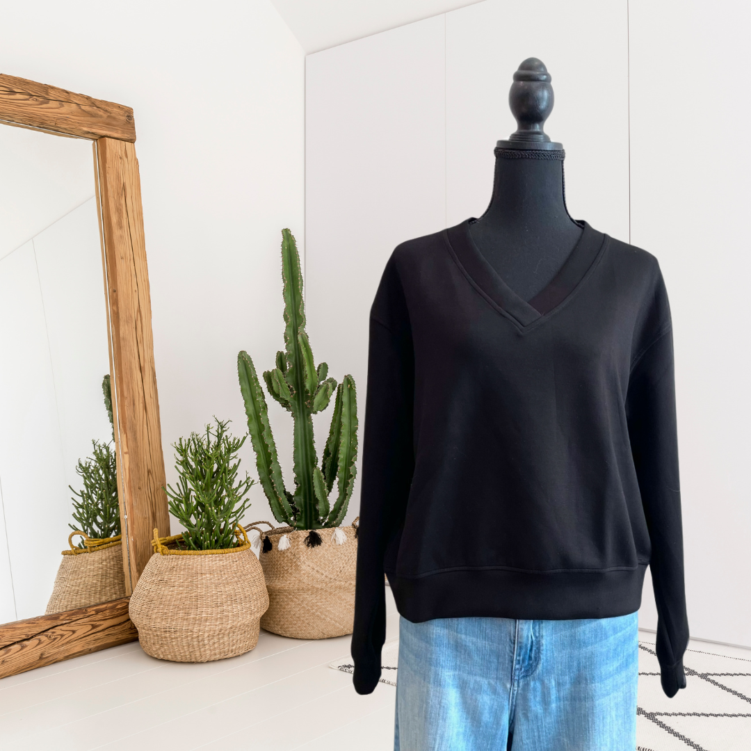 V-Neck Butter Modal Sweatshirt