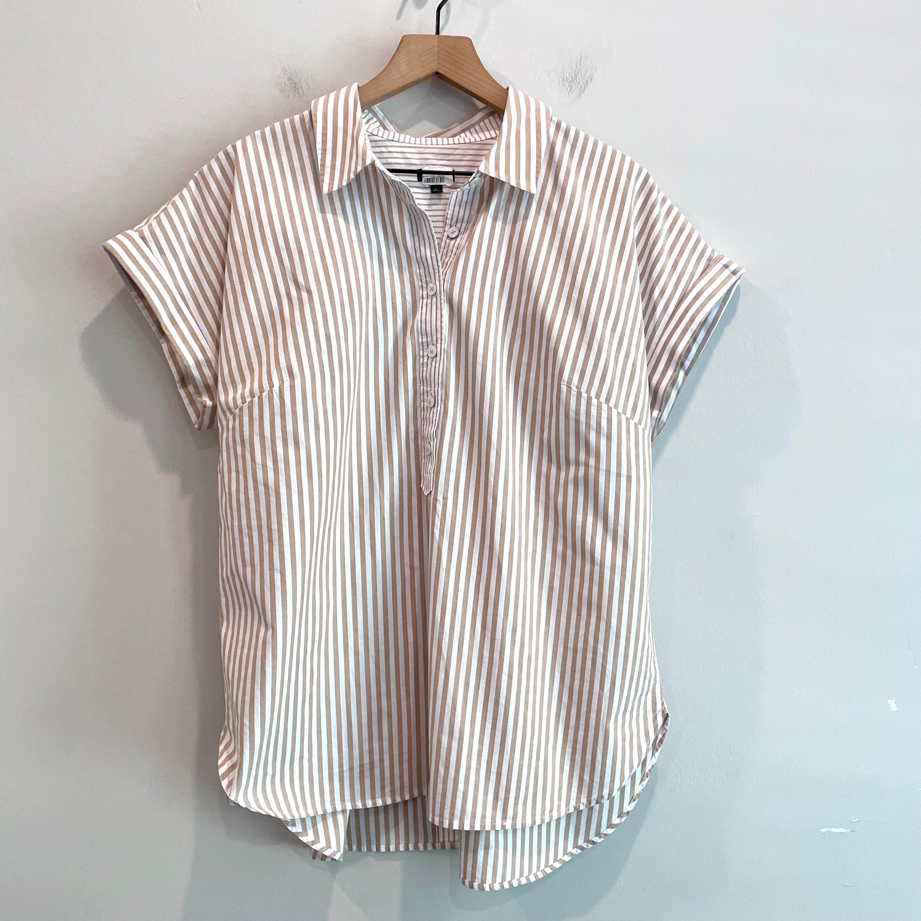 Striped Button Back Popover Top