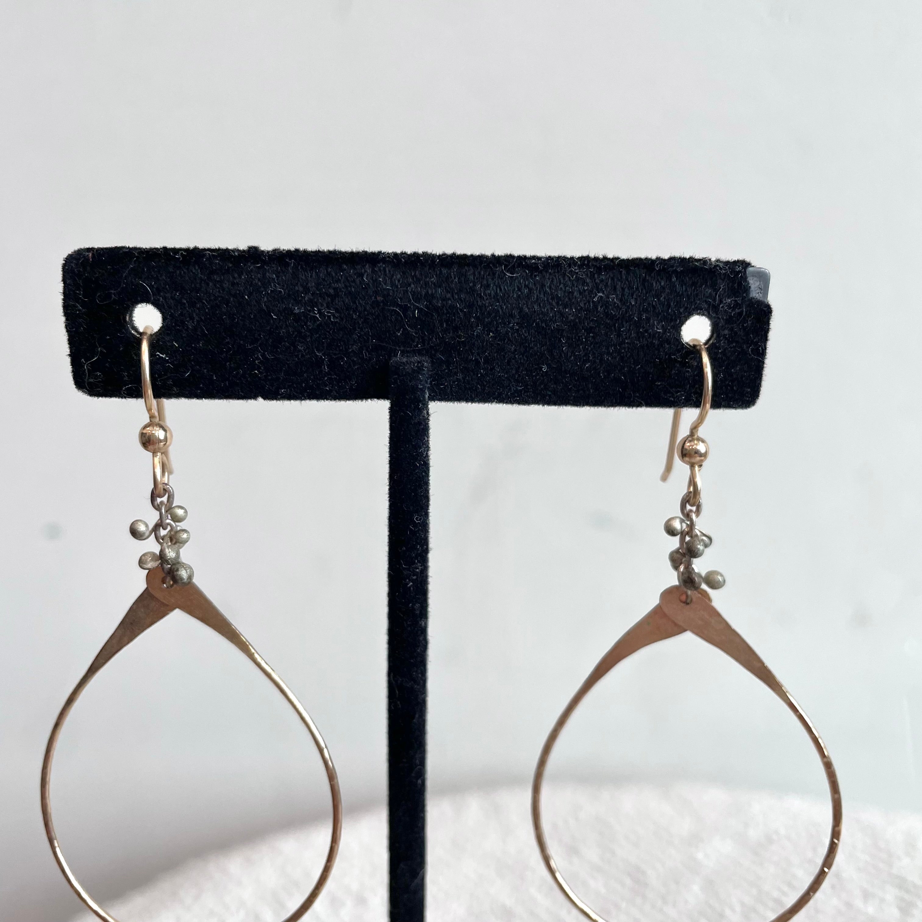 Hammered Oval Hoop Earrings