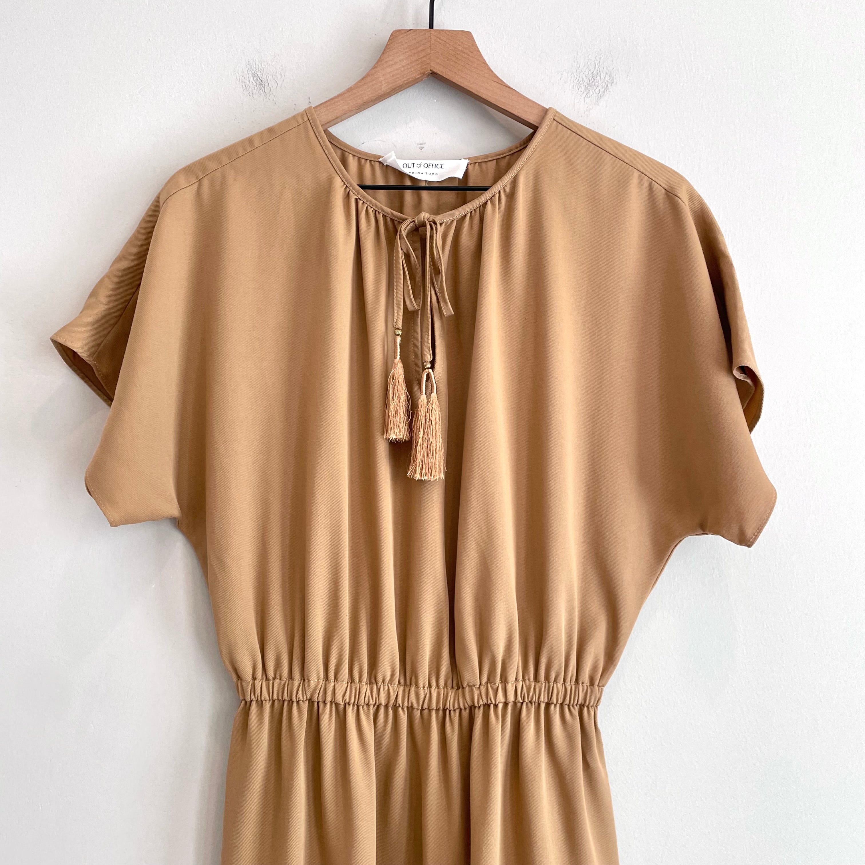 Tassel Short Dolman Sleeve Dress