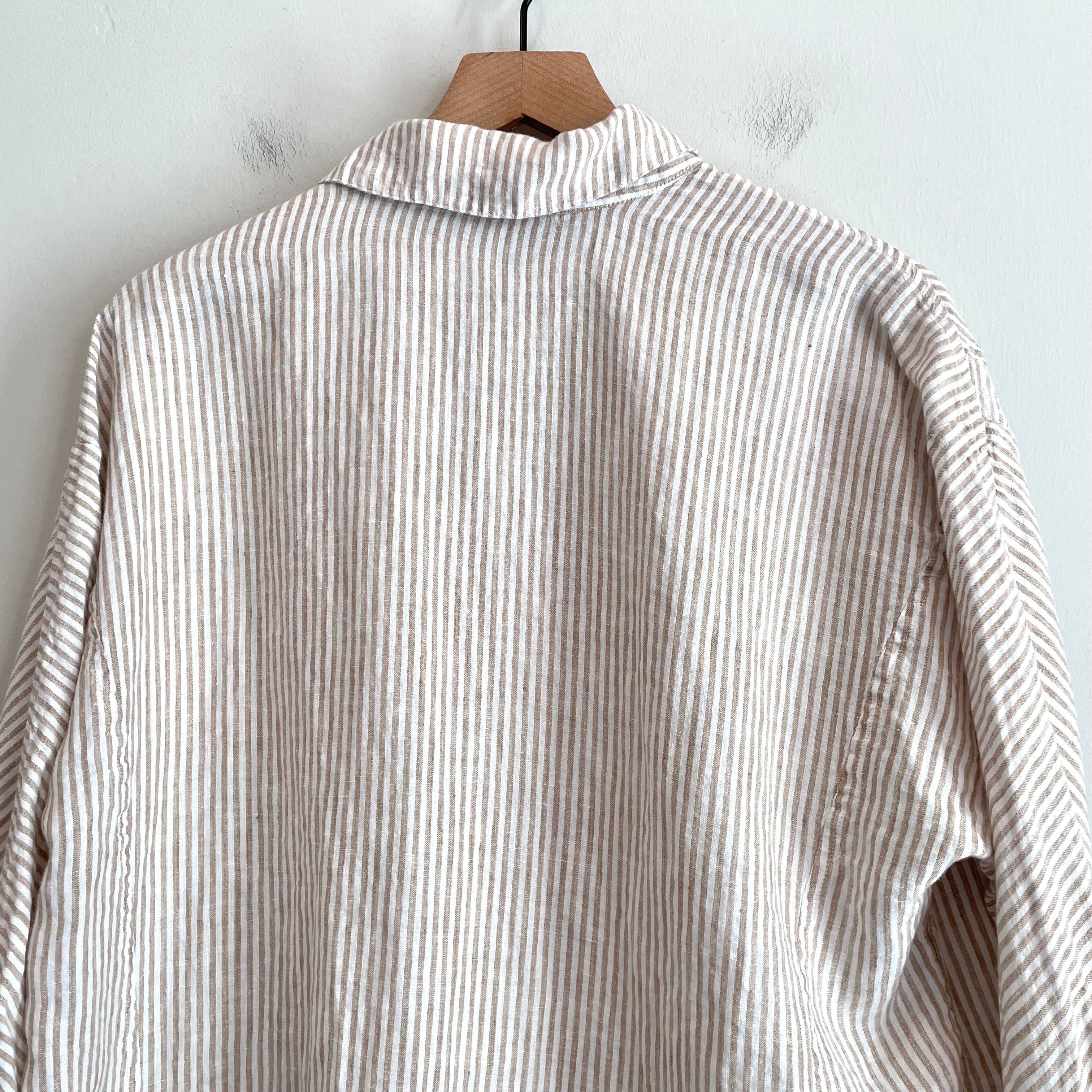 Striped Linen Button Down Shirt