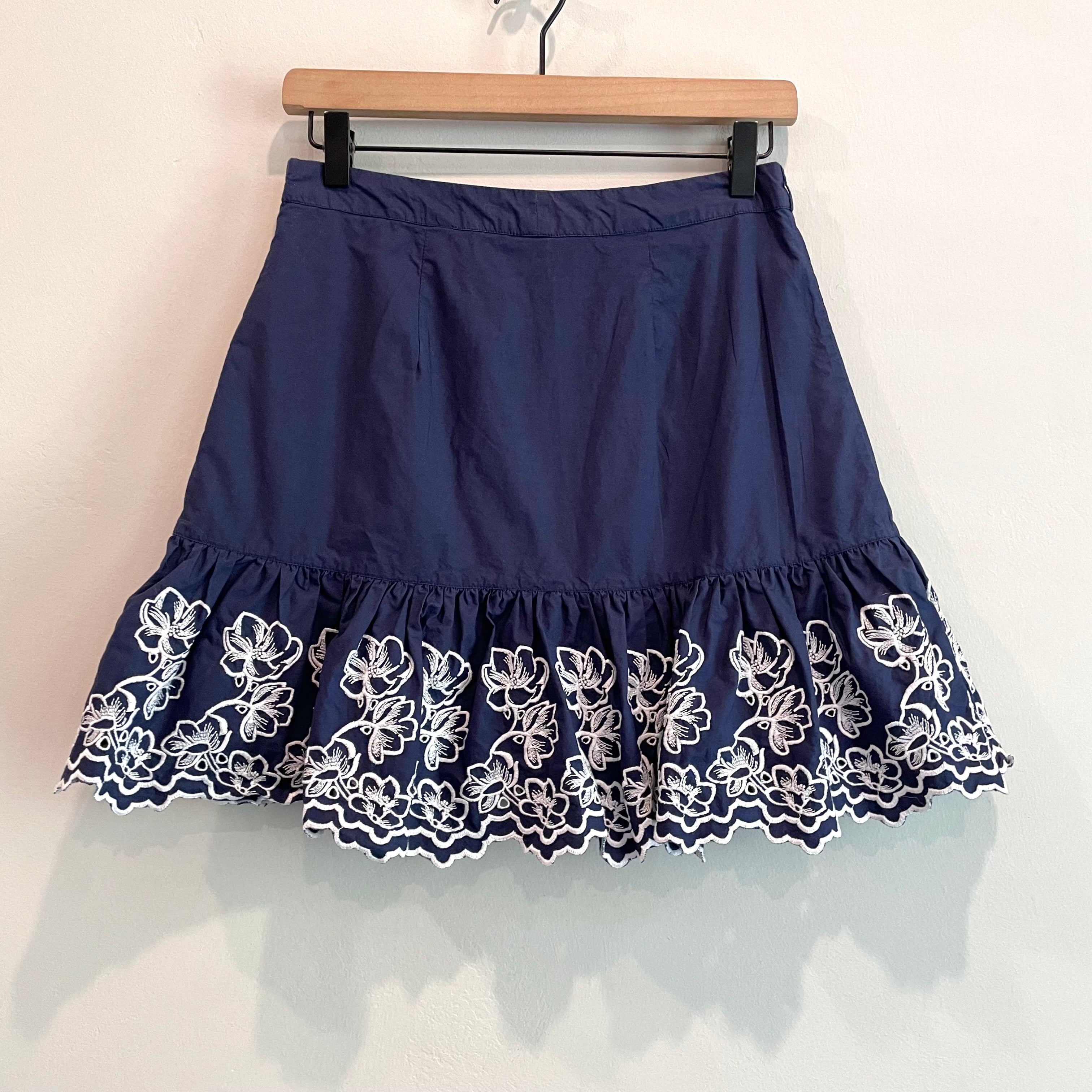 Embroidered Eyelet Skirt