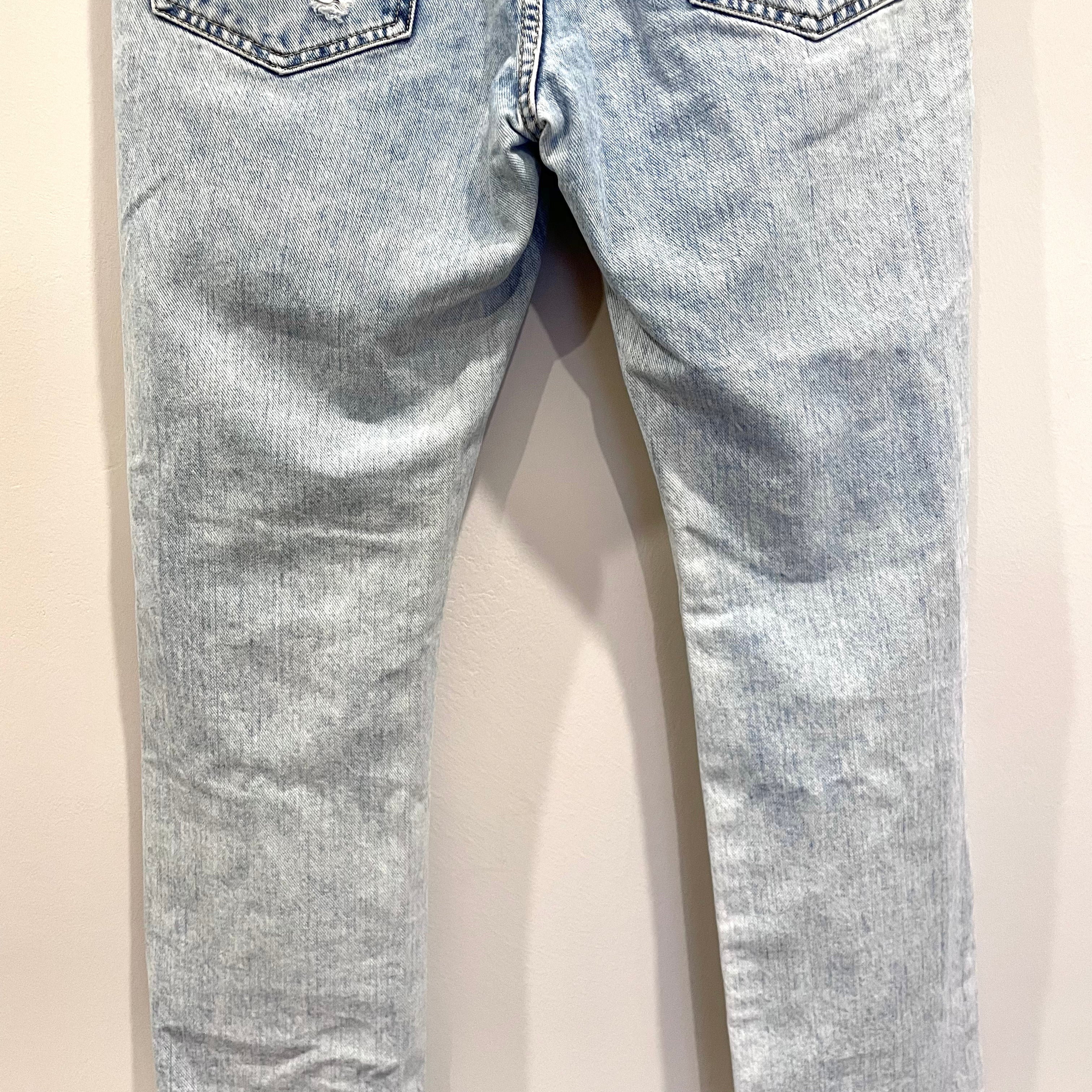 Distressed Straight Jeans