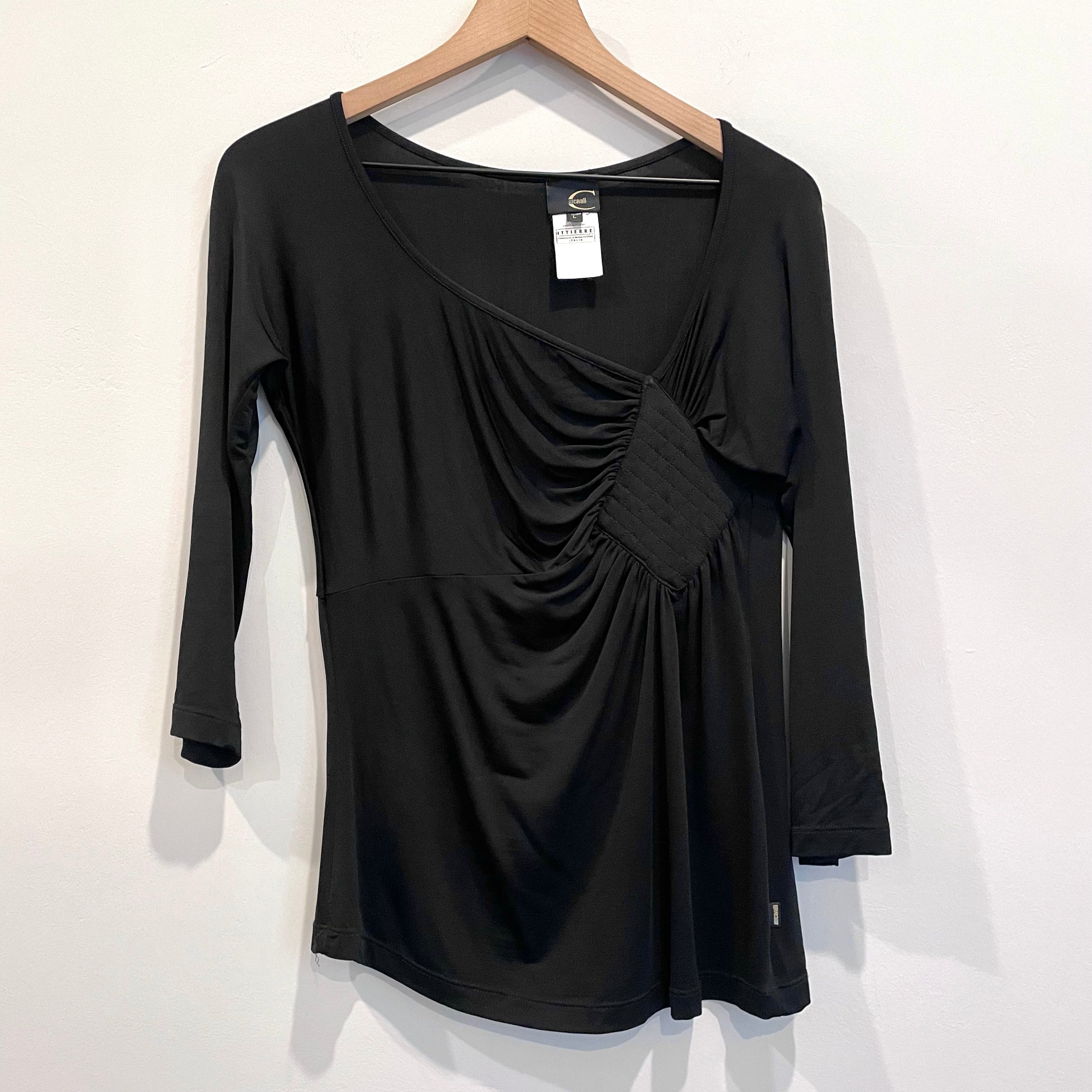 Stretch Asymmetrical Neck Top