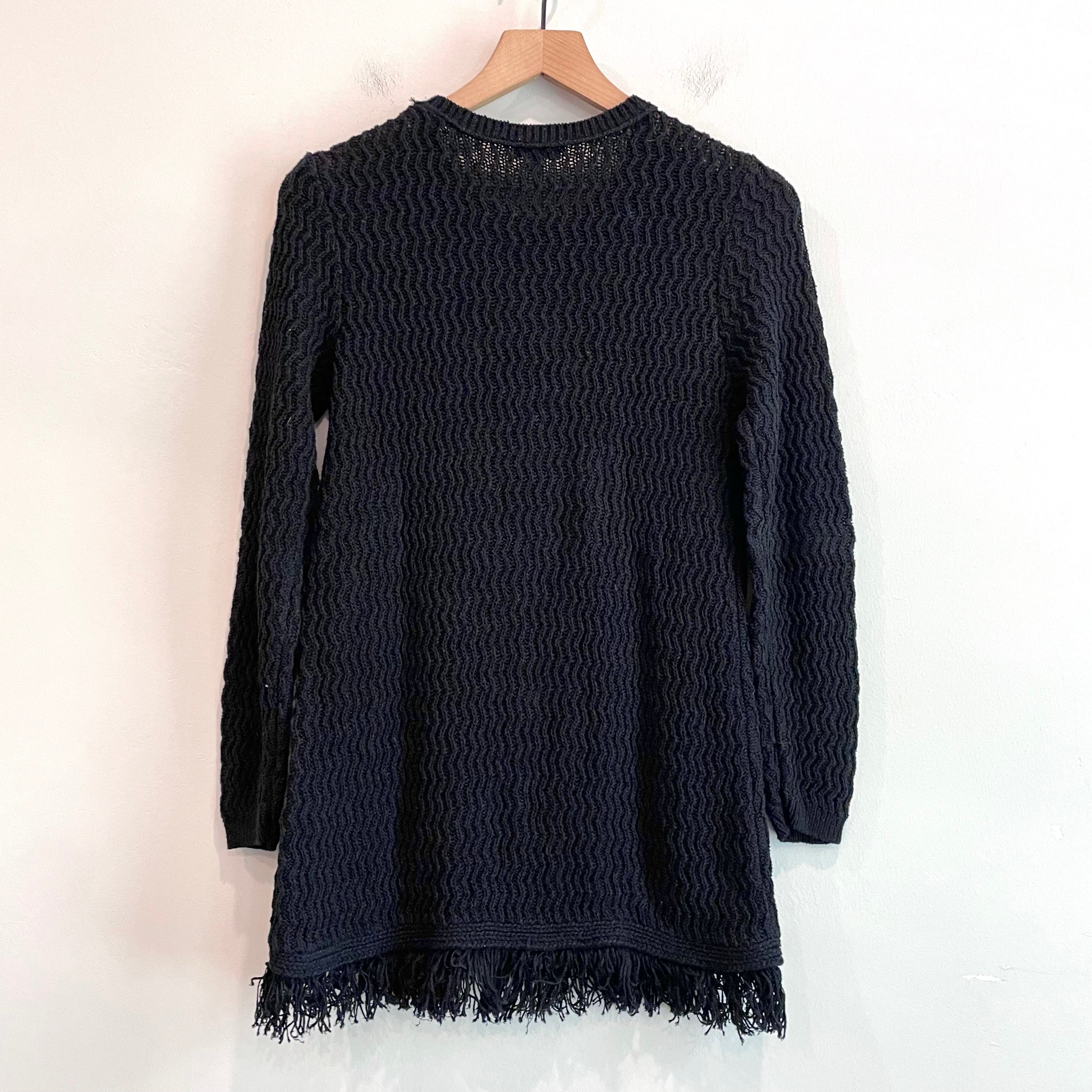 Textured Fringe Hem Sweater