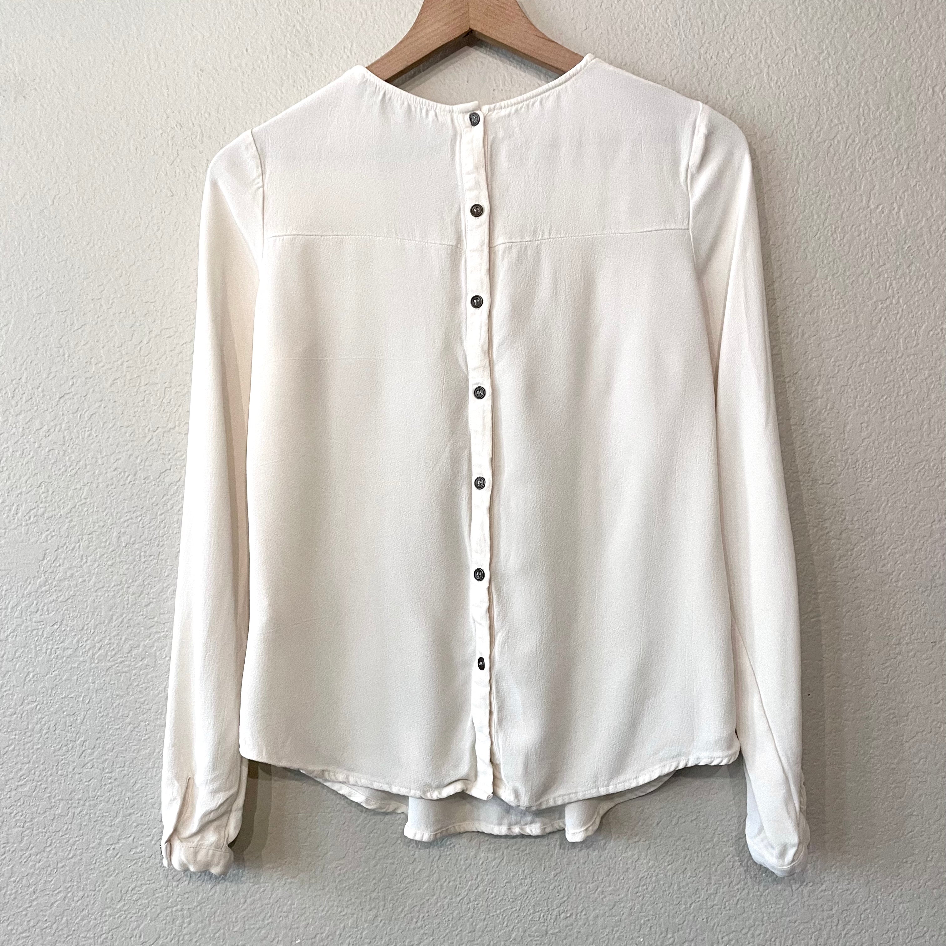 Long Sleeve Eyelet Blouse