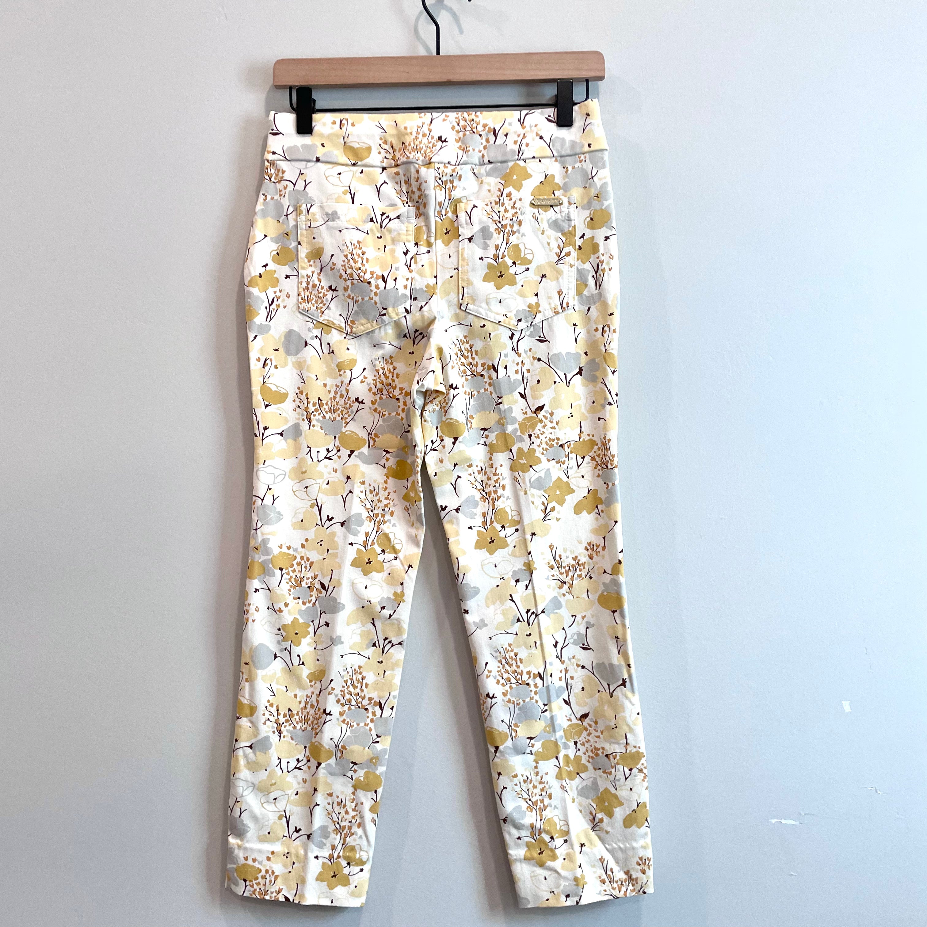 Floral Slim Crop Pants