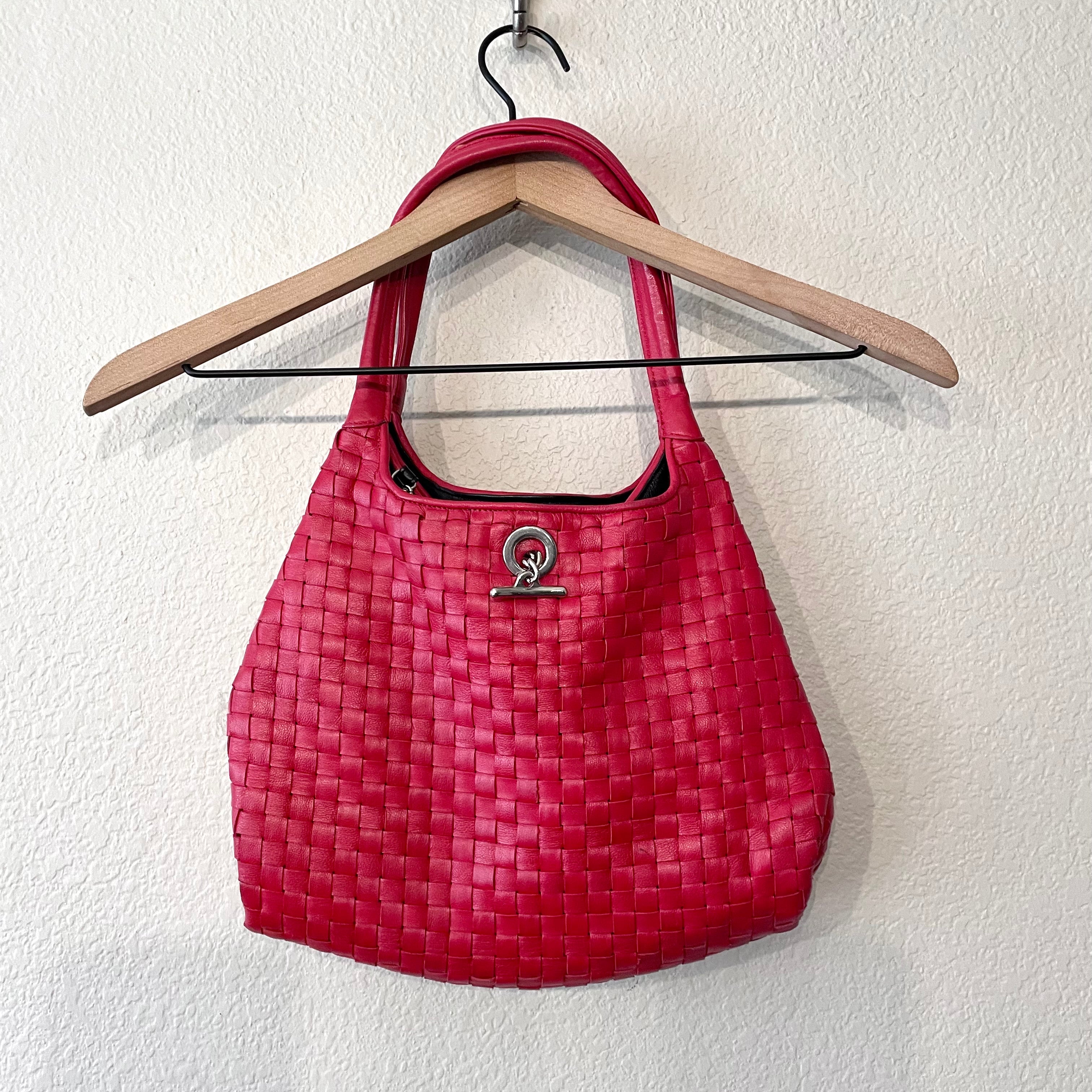 Leather Weave Shoulder Bag