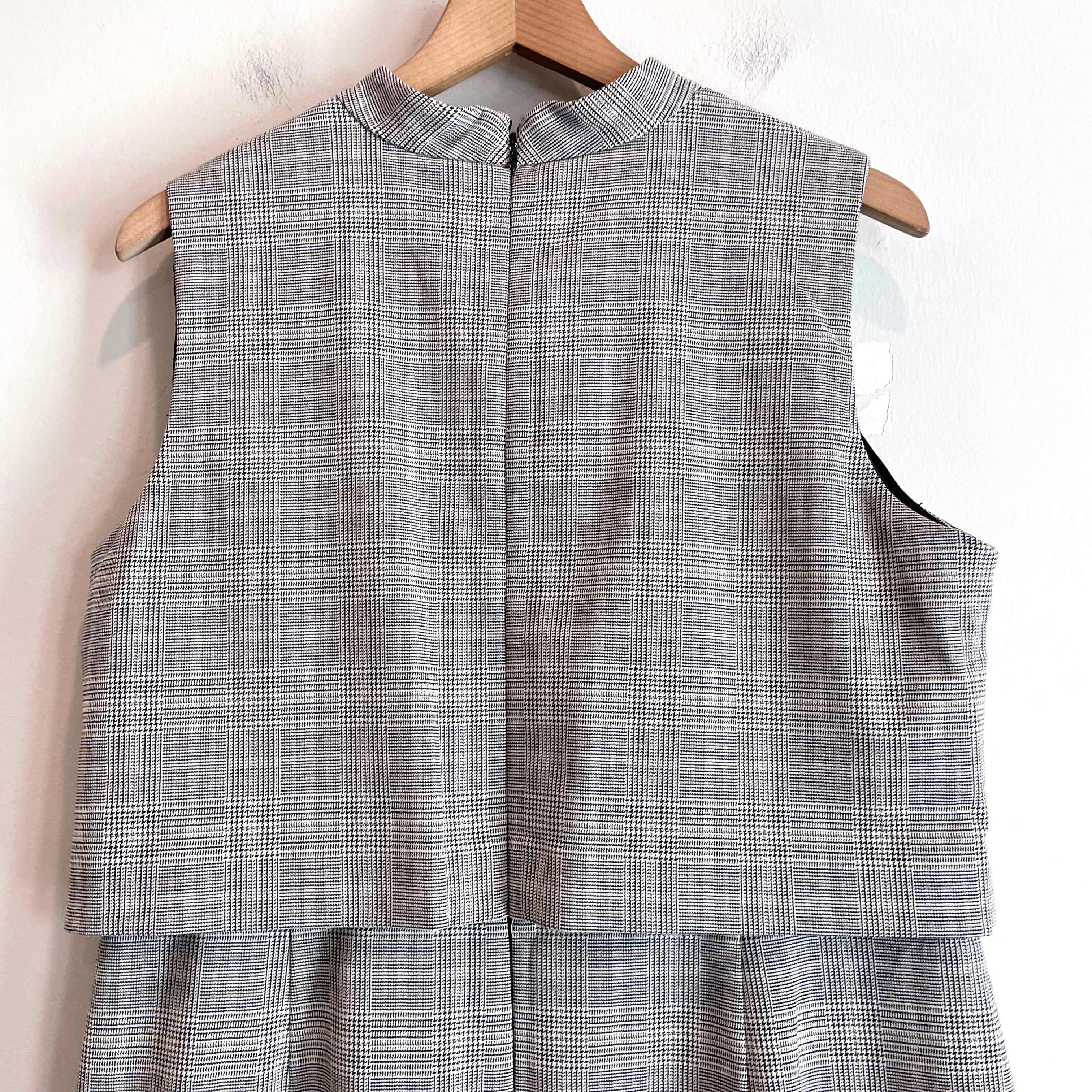 Plaid Overlay Sheath Dress