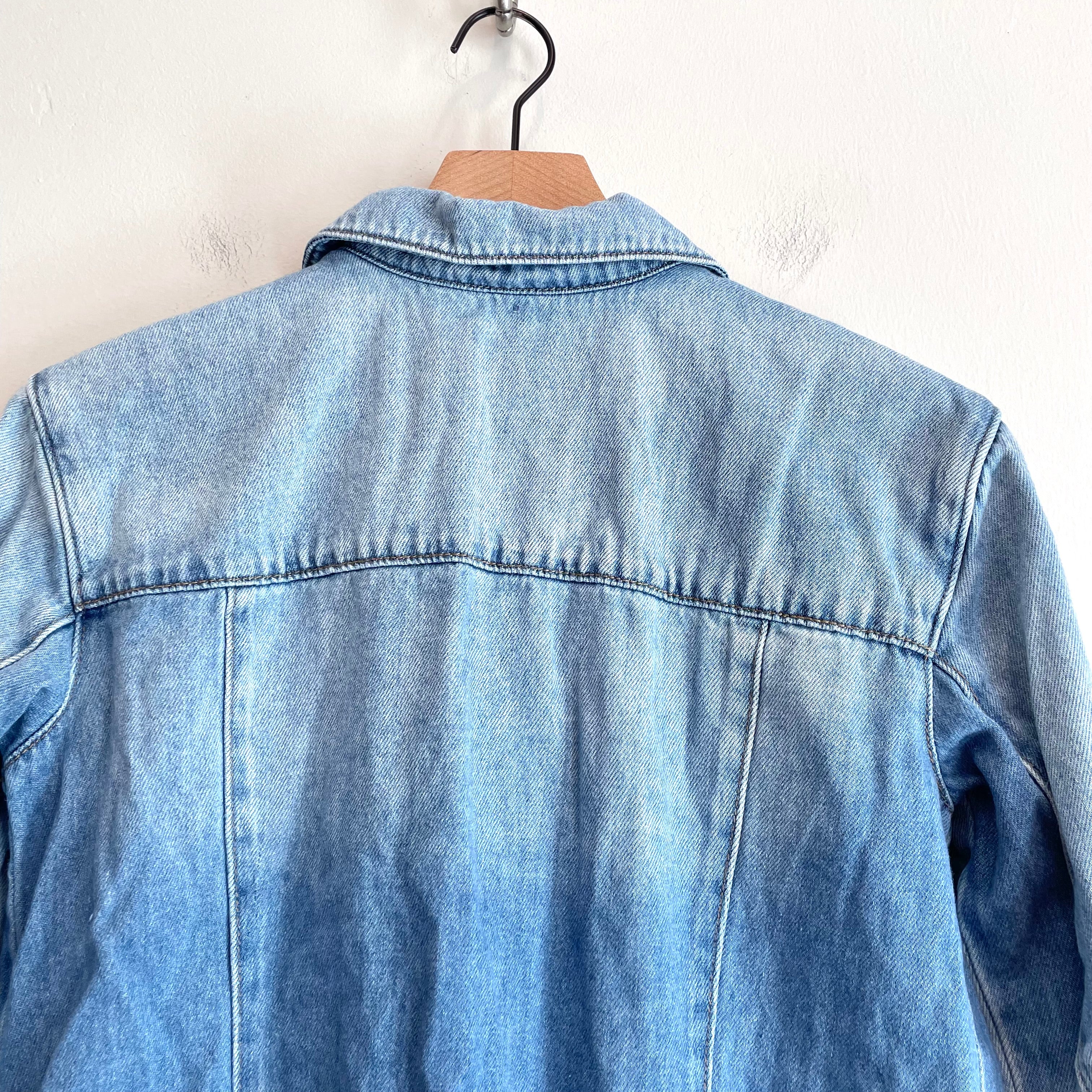 Distressed Denim Jean Trucker Jacket