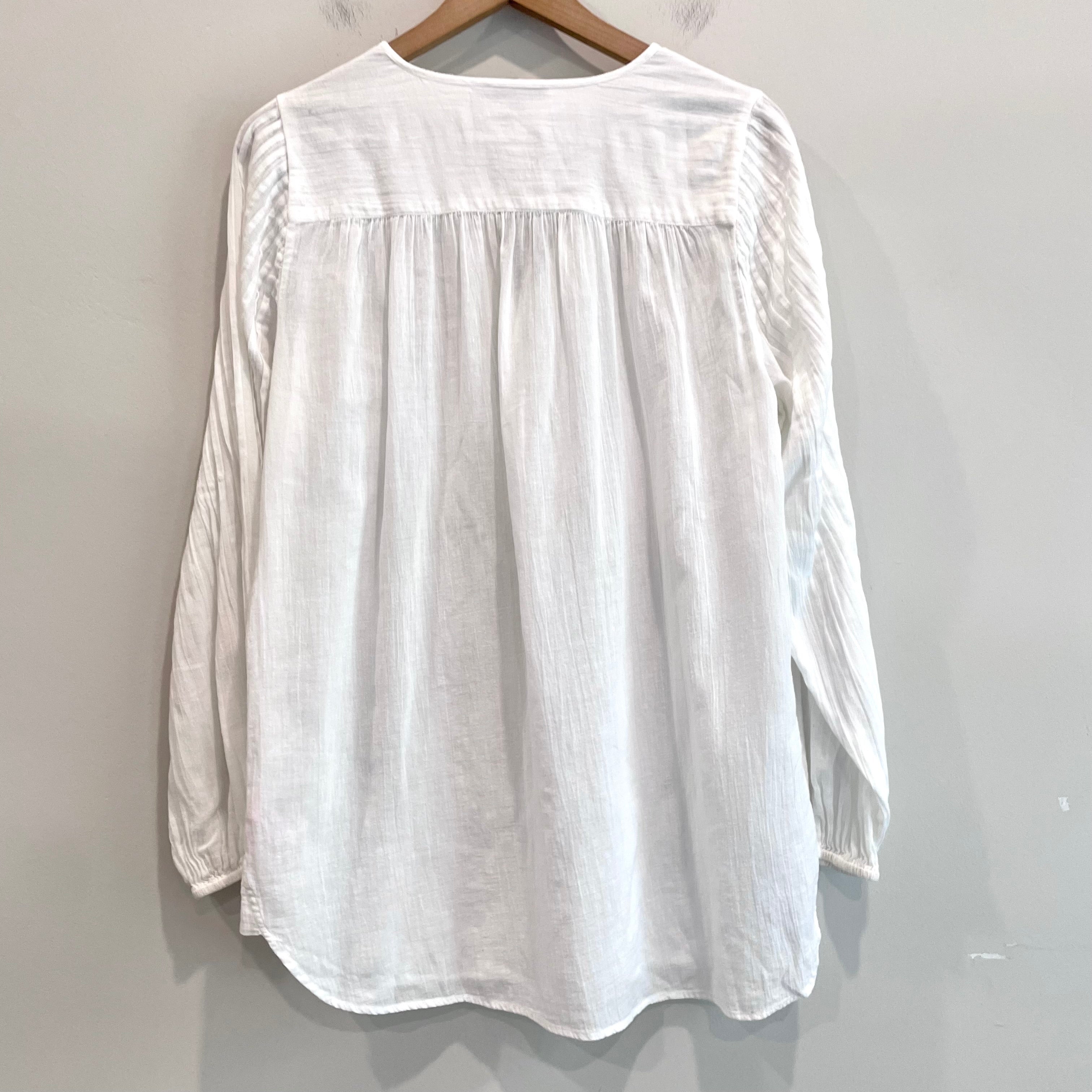 Pleated Long Sleeve Top