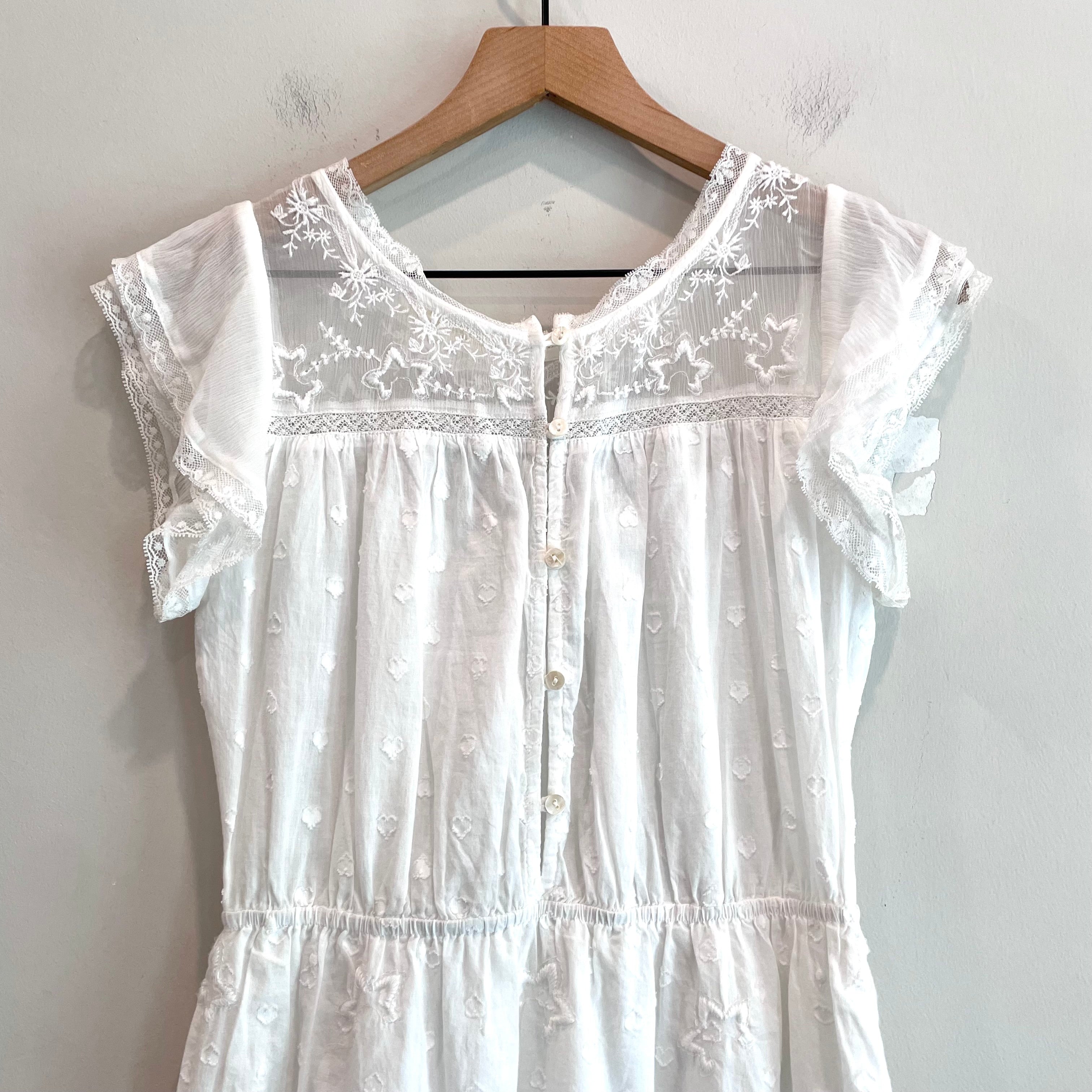 Semi-Sheer Cotton Mini Dress