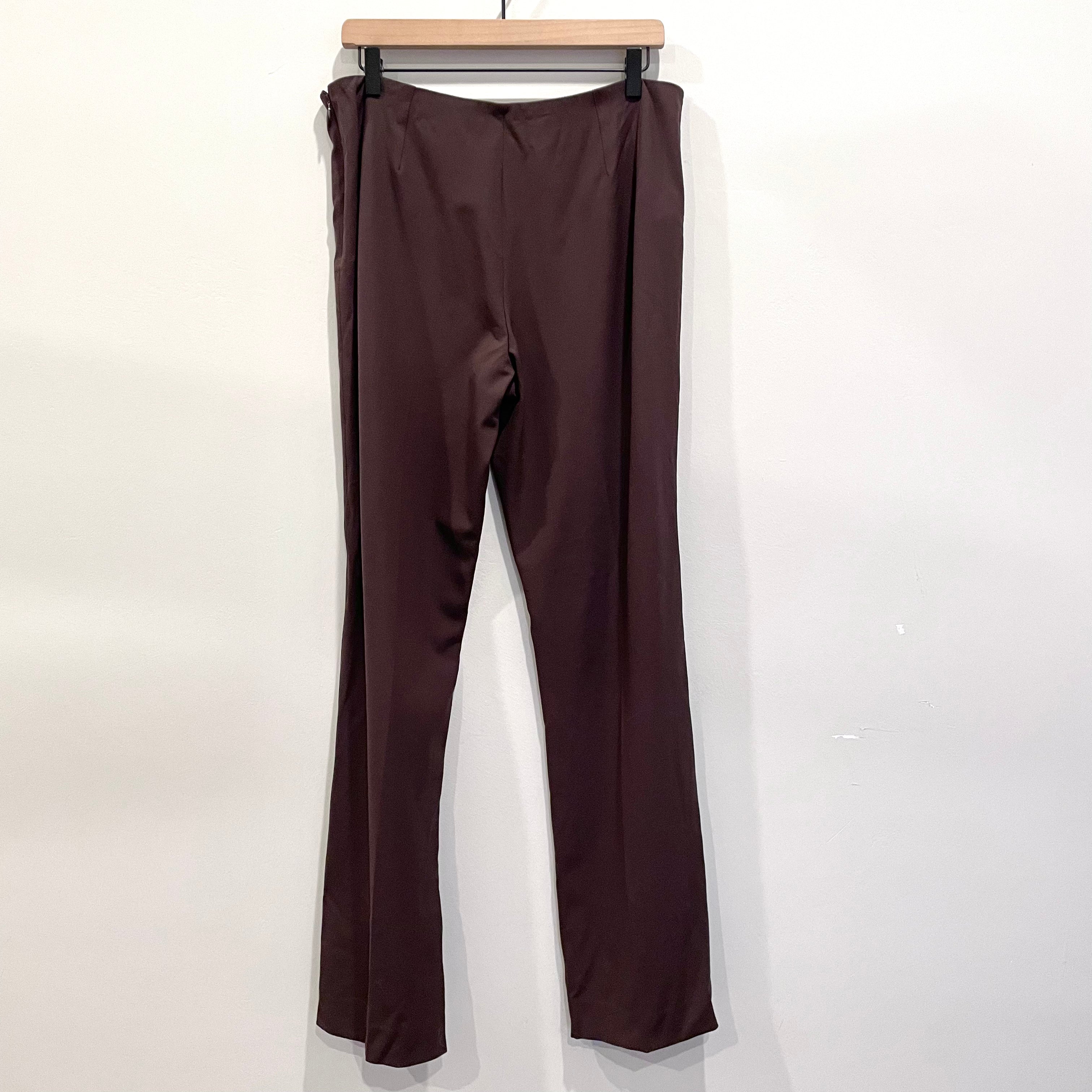 Wool Blend Straight Leg Dress Pants