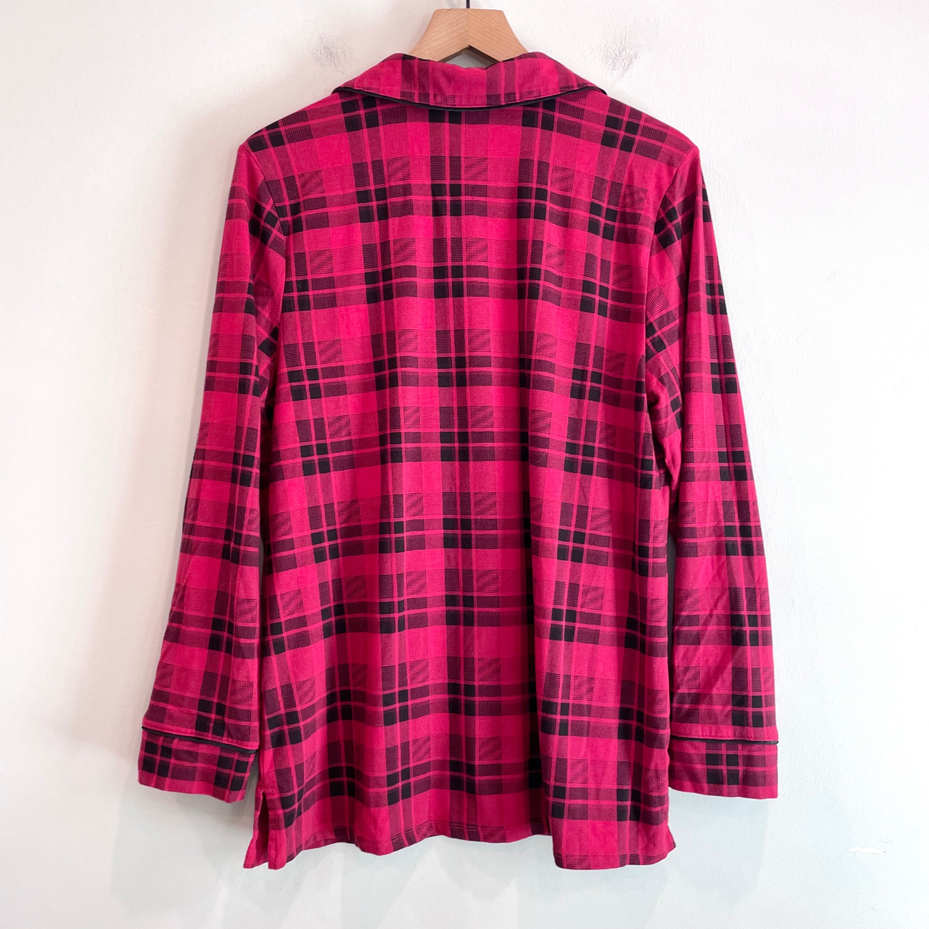 Plaid Button Down Sleep Shirt