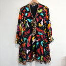 Butterfly Leopard Silk Dress-2