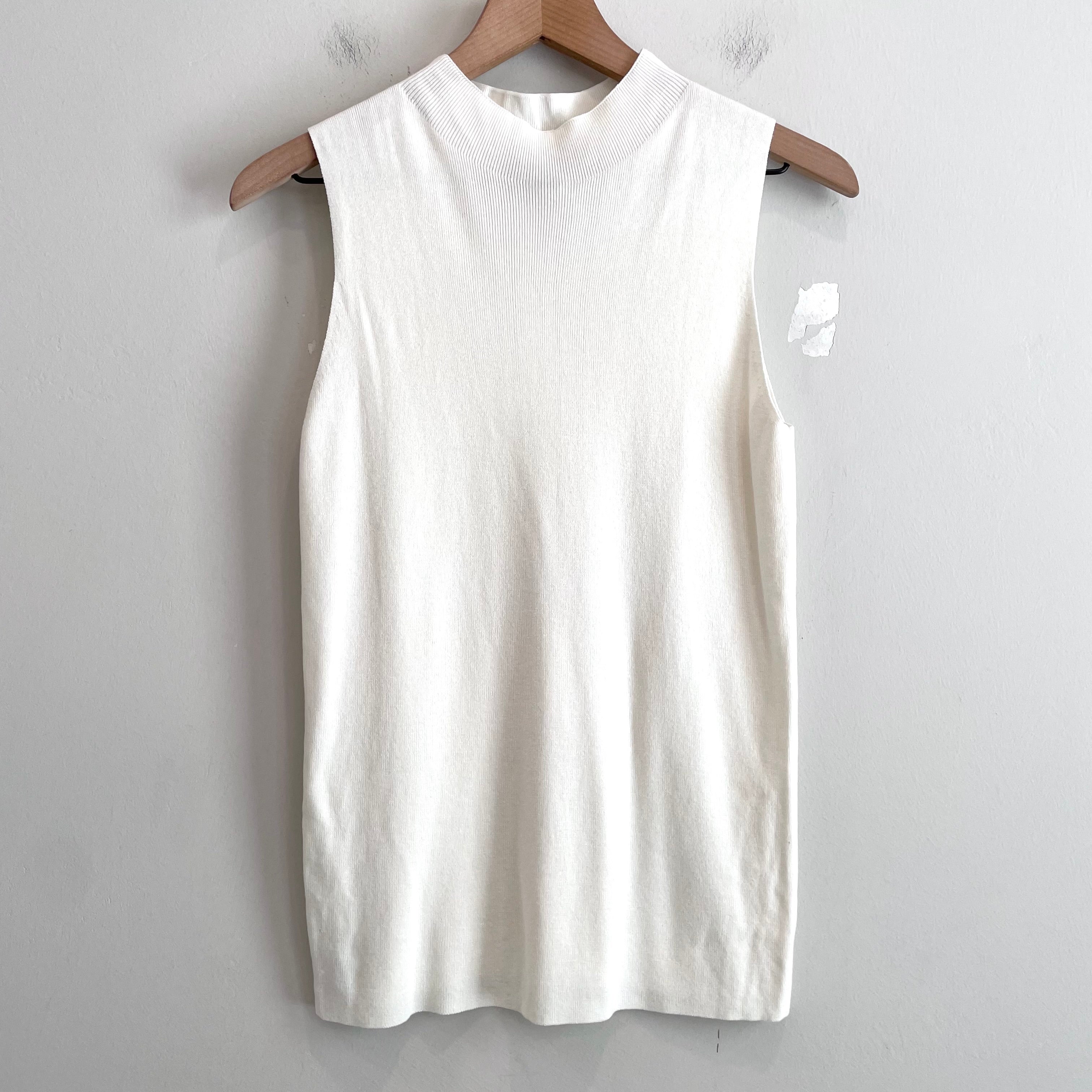 Sleeveless Mock Neck Sweater