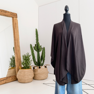 Open Poncho Wrap Sweater