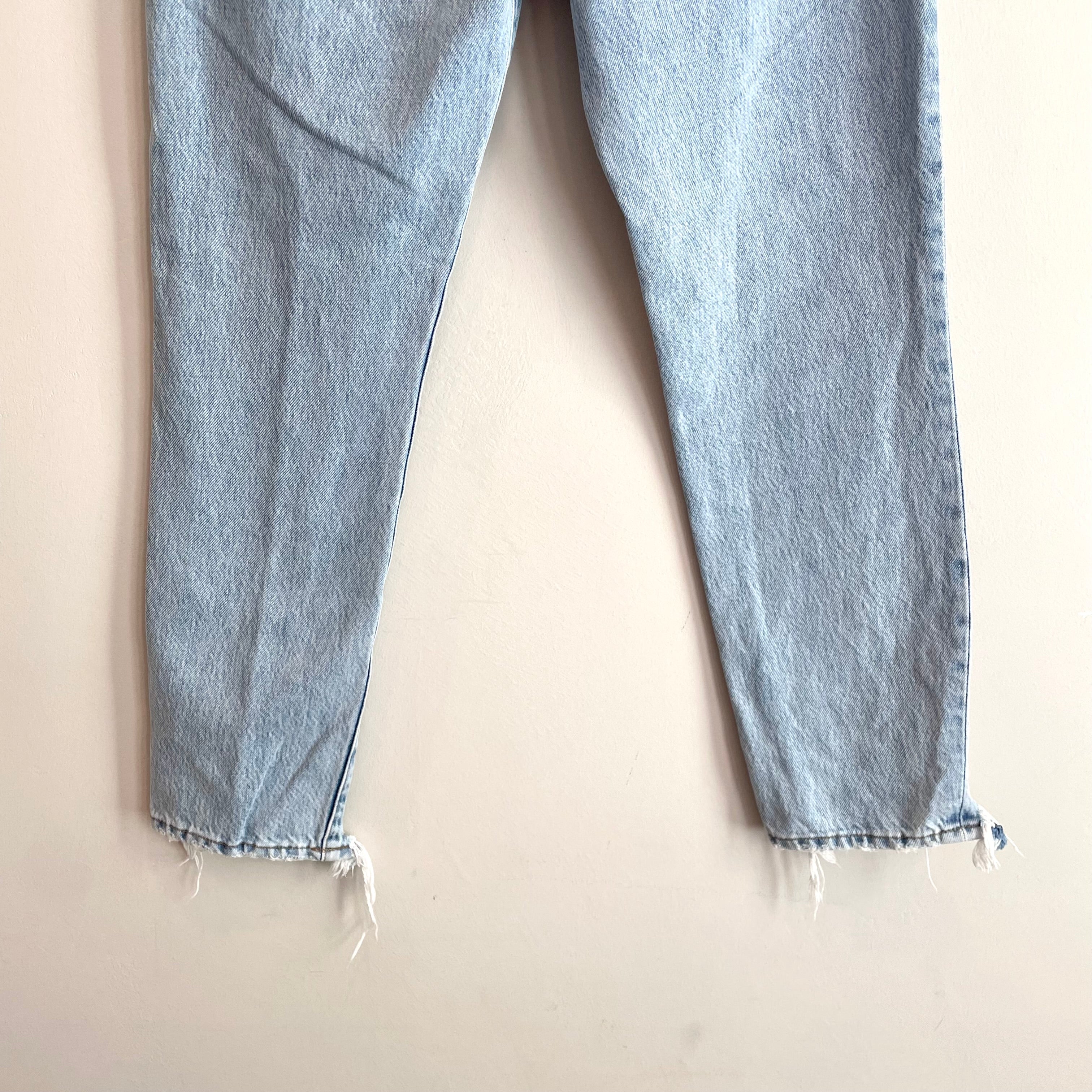 Distressed Button Fly Jeans