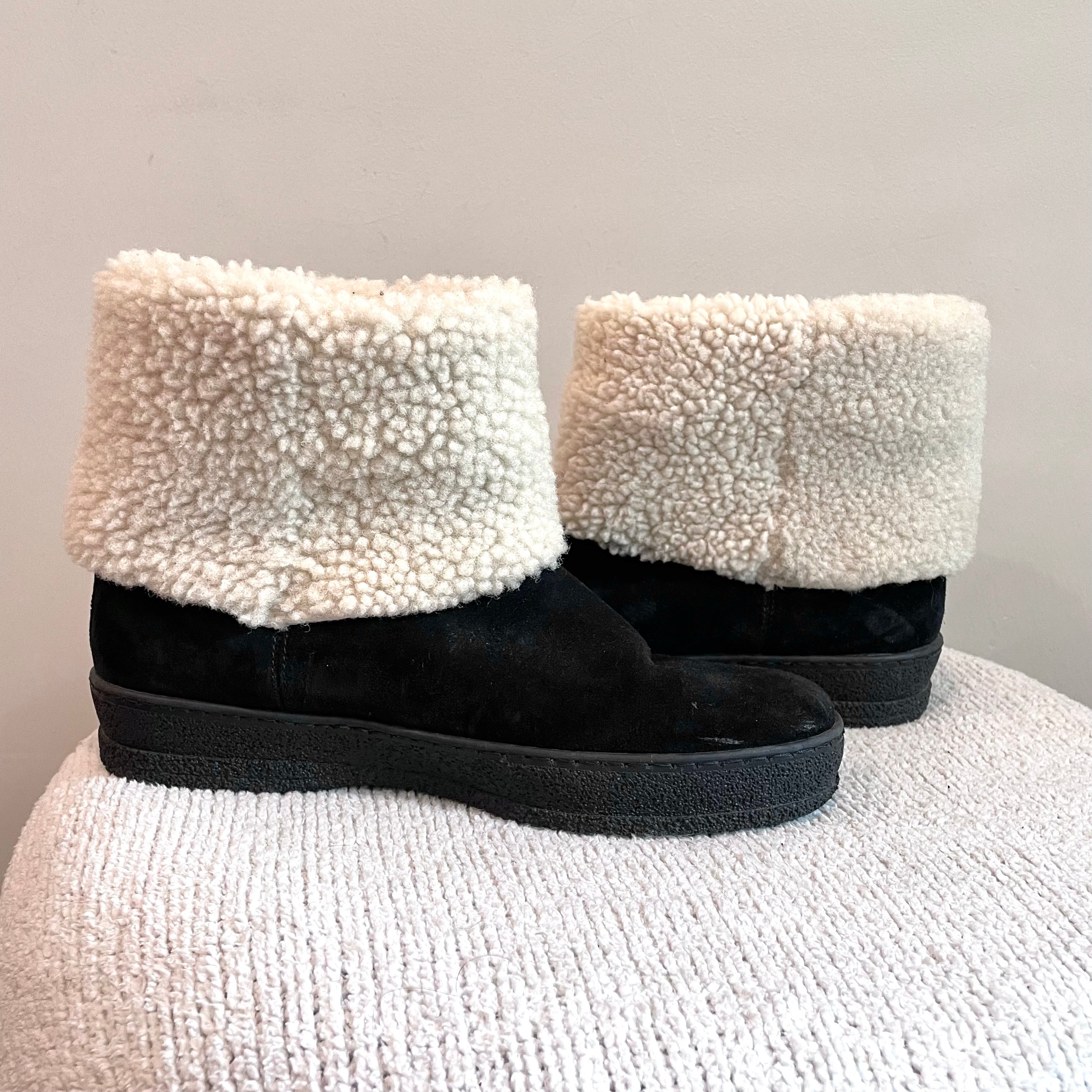 Suede Shearling Lined Boots