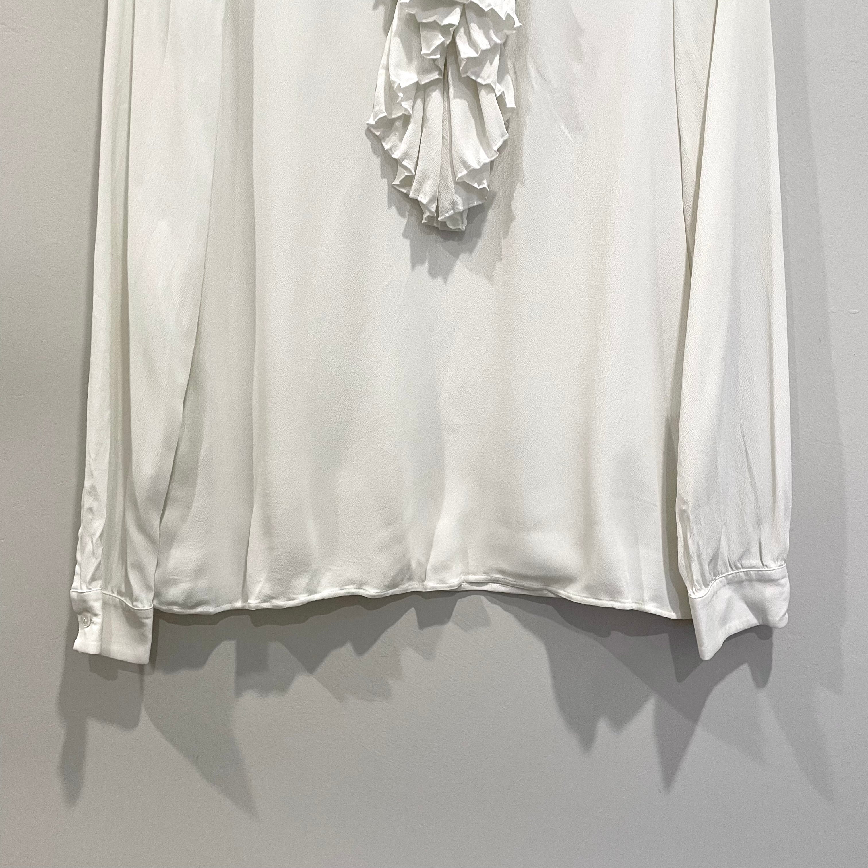 Ruffle Silk Blend Top