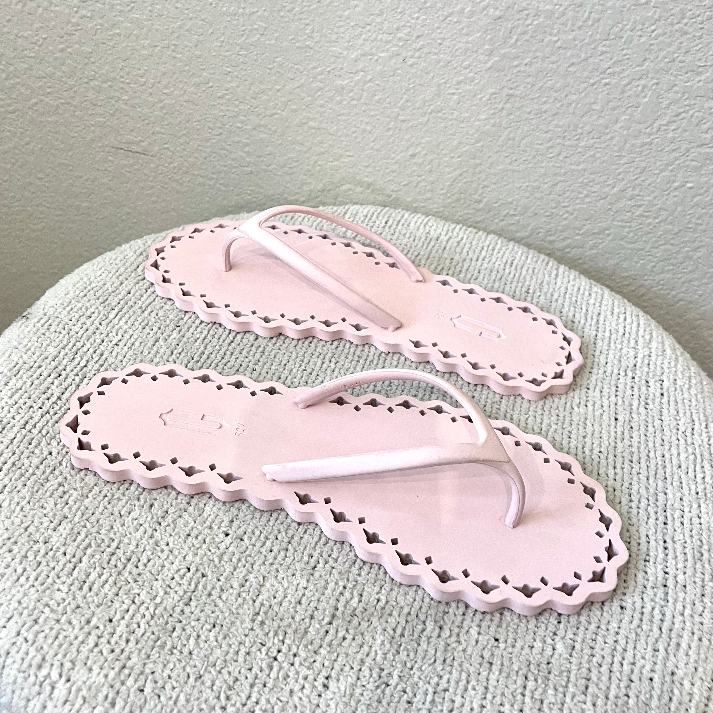 Scalloped Edge Flip Flops