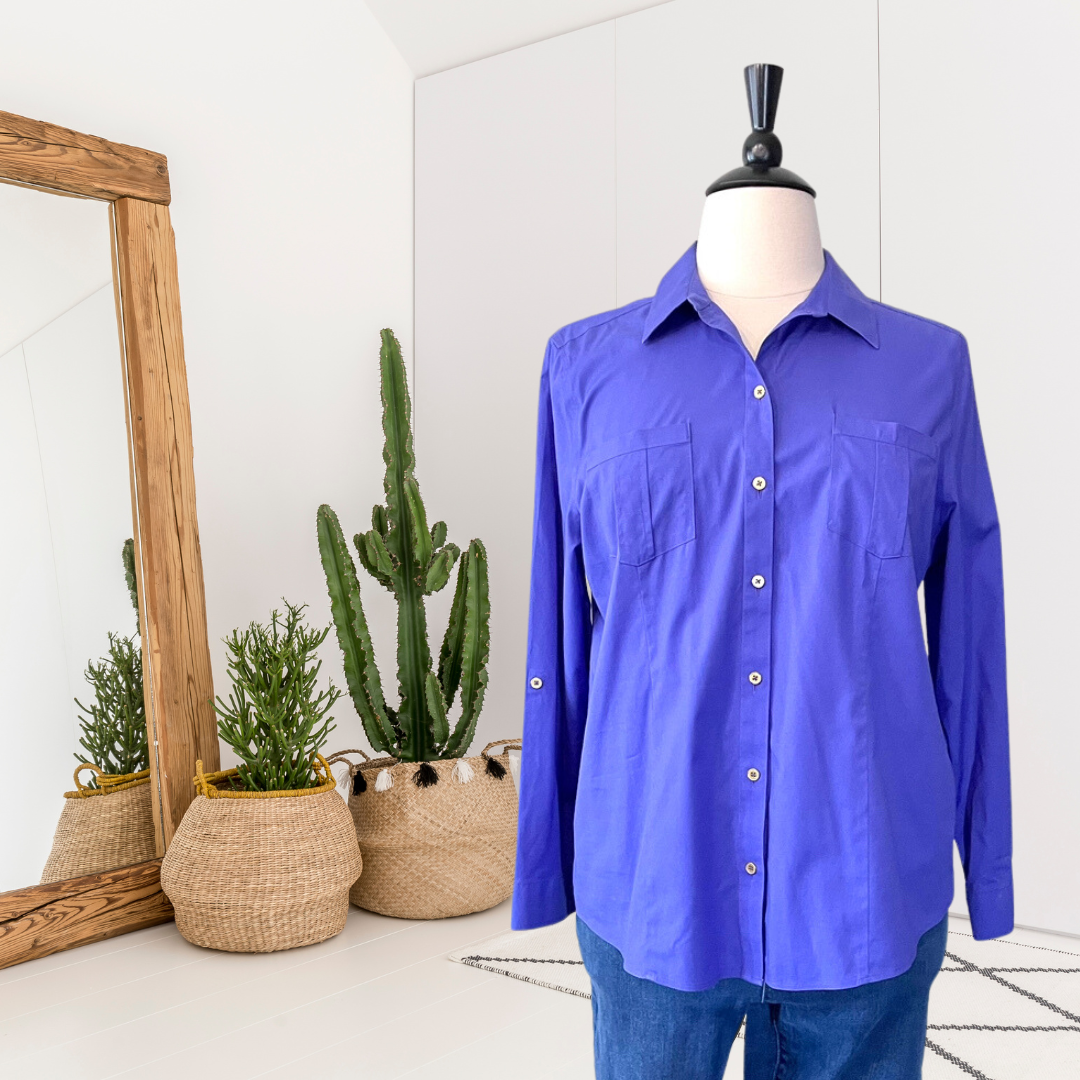 Chest Pocket Button Down Top