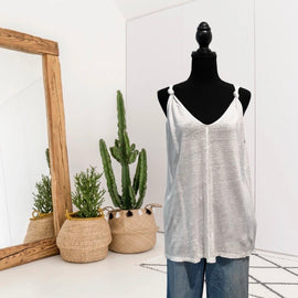 Knotted Shoulder Tank Top