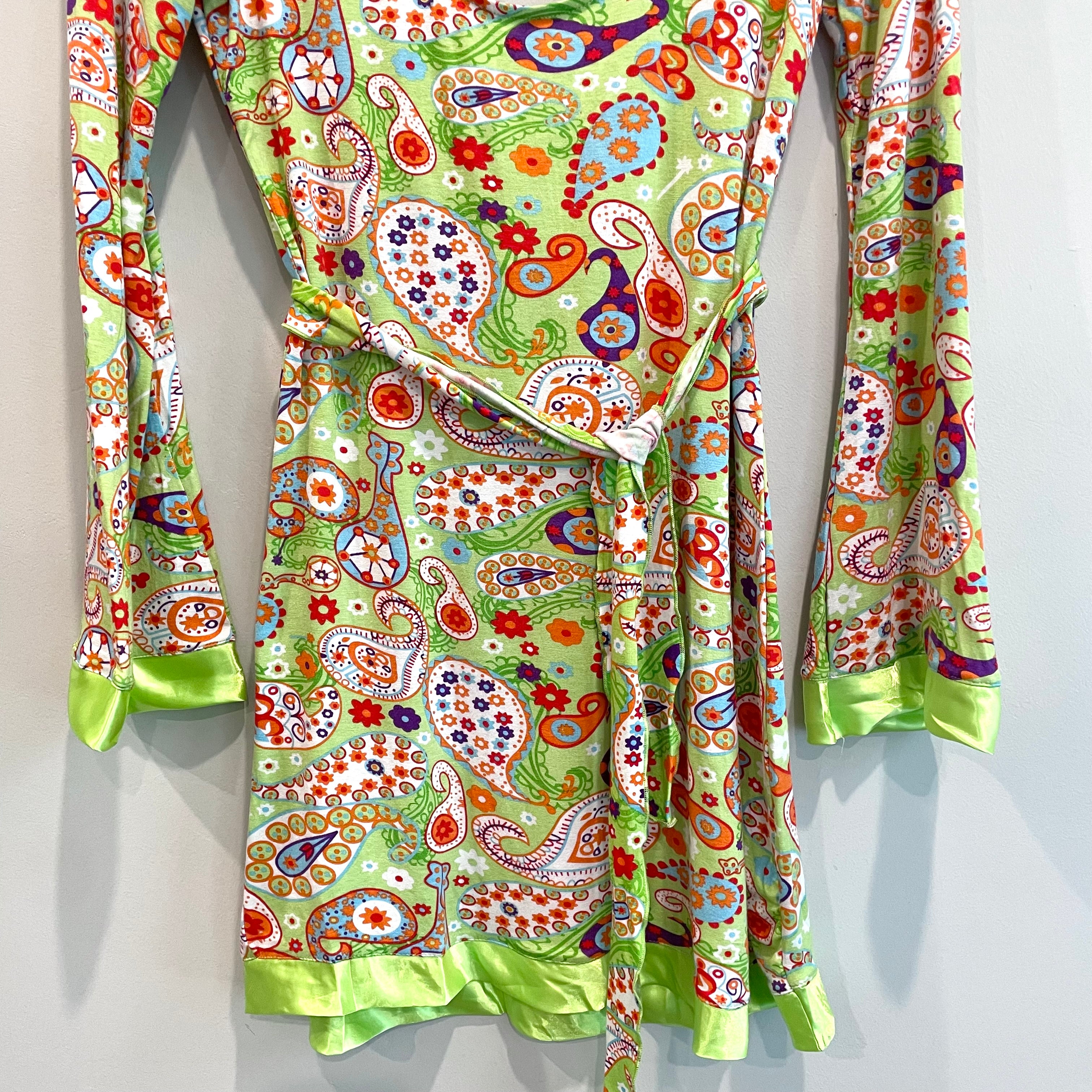 Retro Hippie Paisley Dress