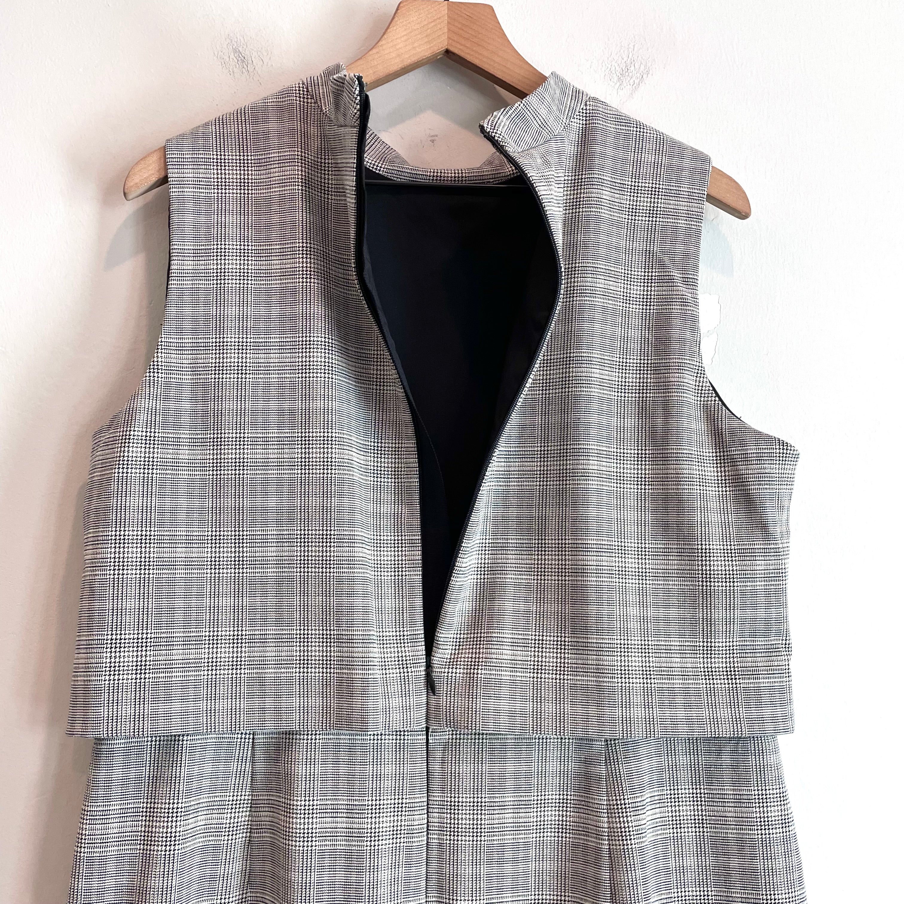 Plaid Overlay Sheath Dress