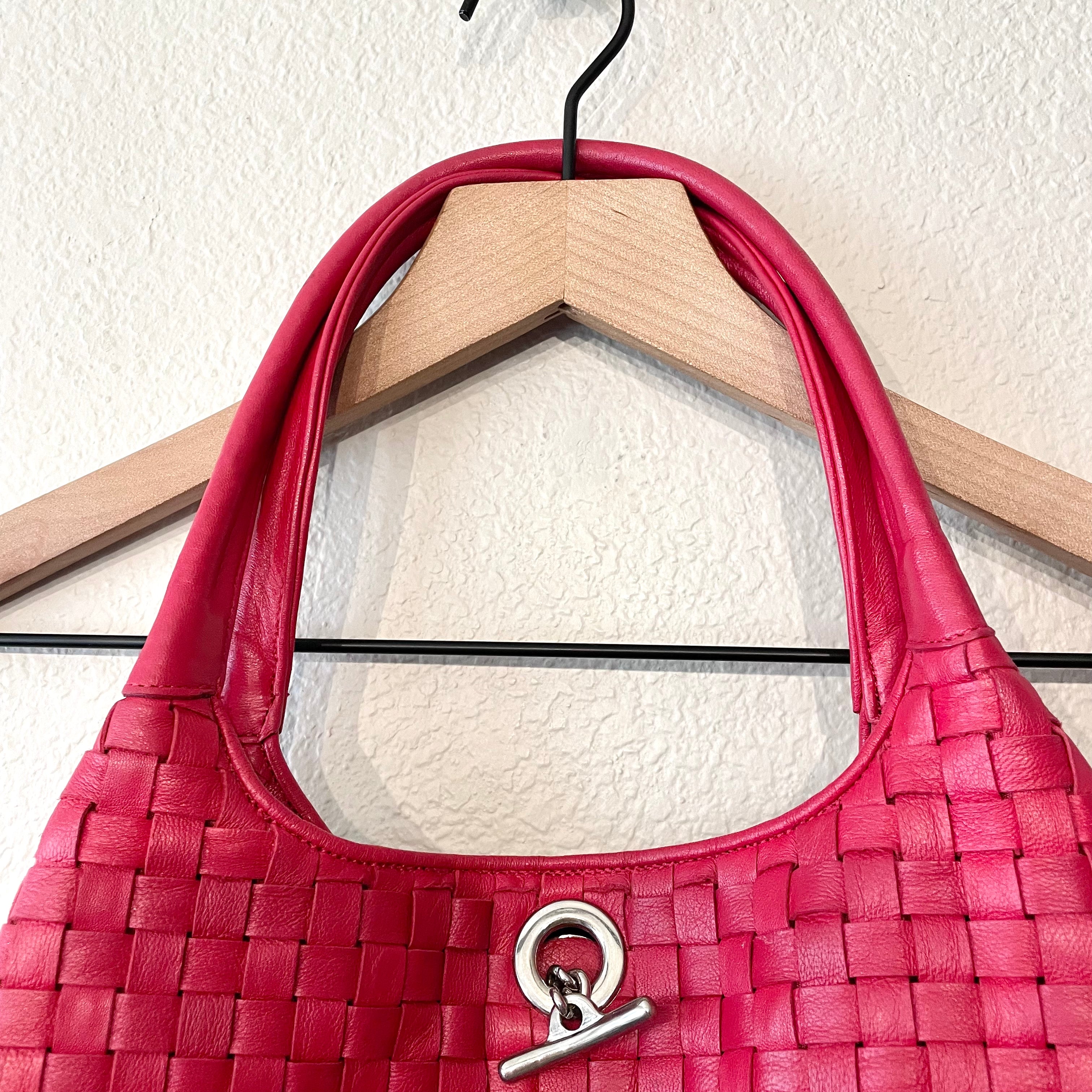 Leather Weave Shoulder Bag