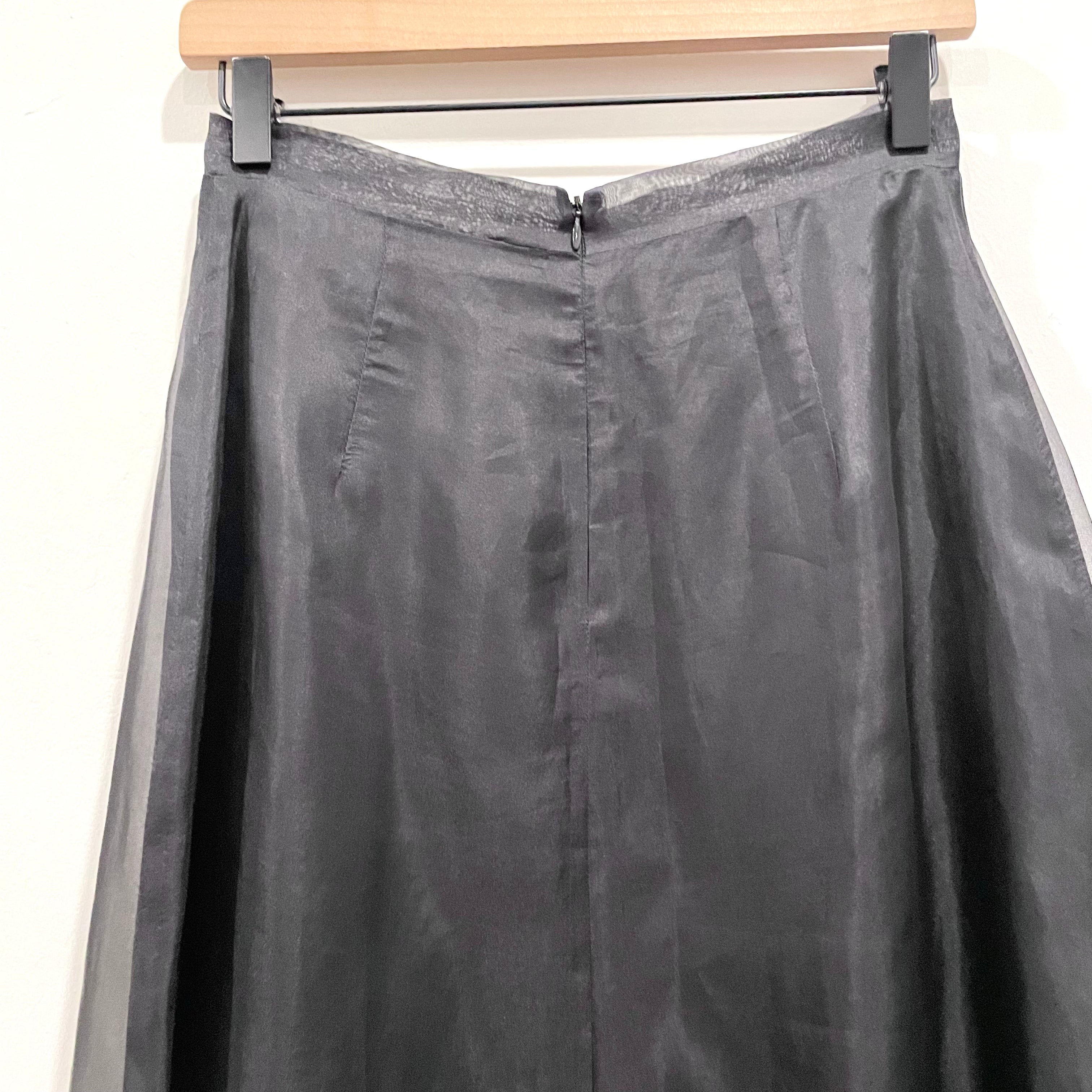 Silk Overlay Maxi Skirt