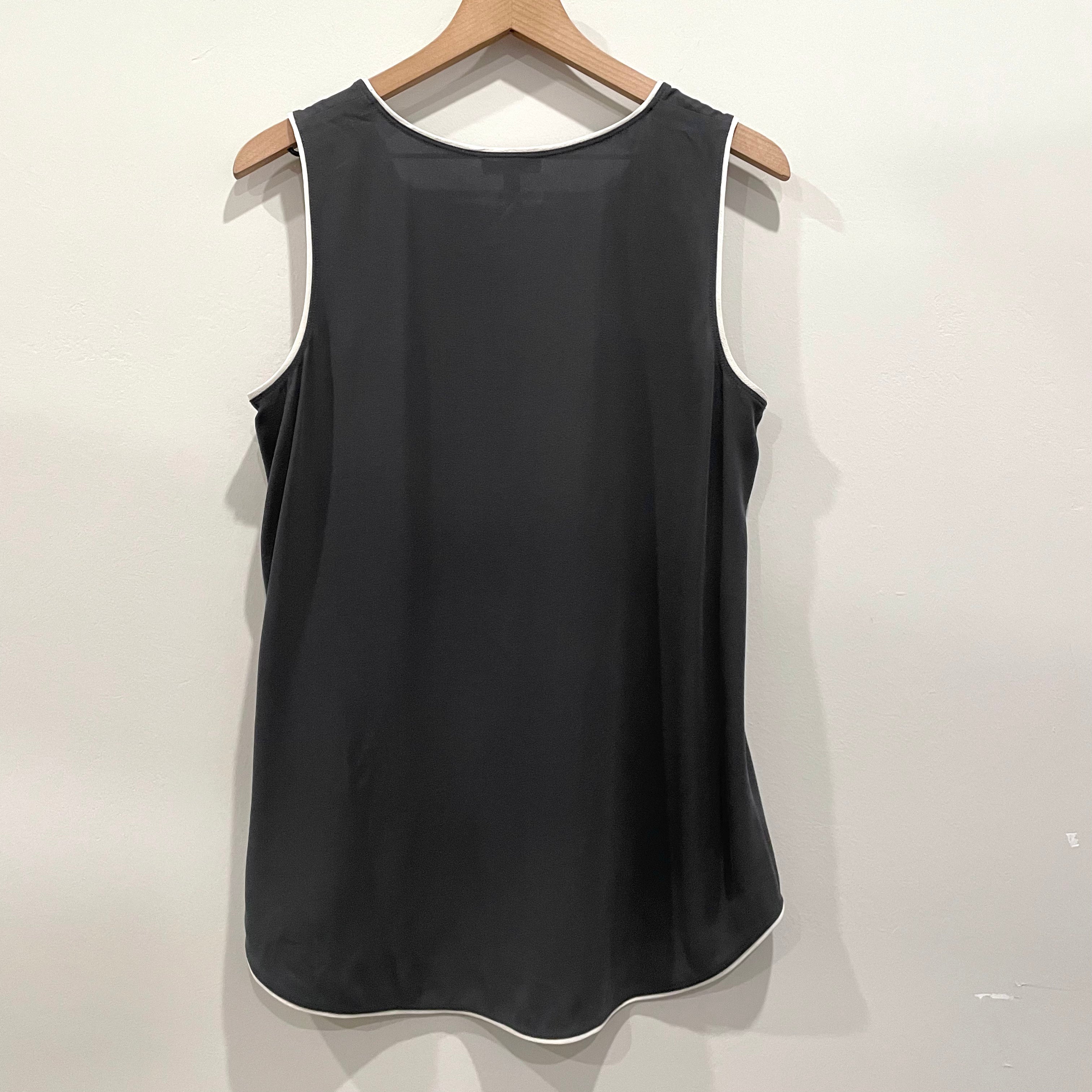 Silk Chest Pocket Tank Top