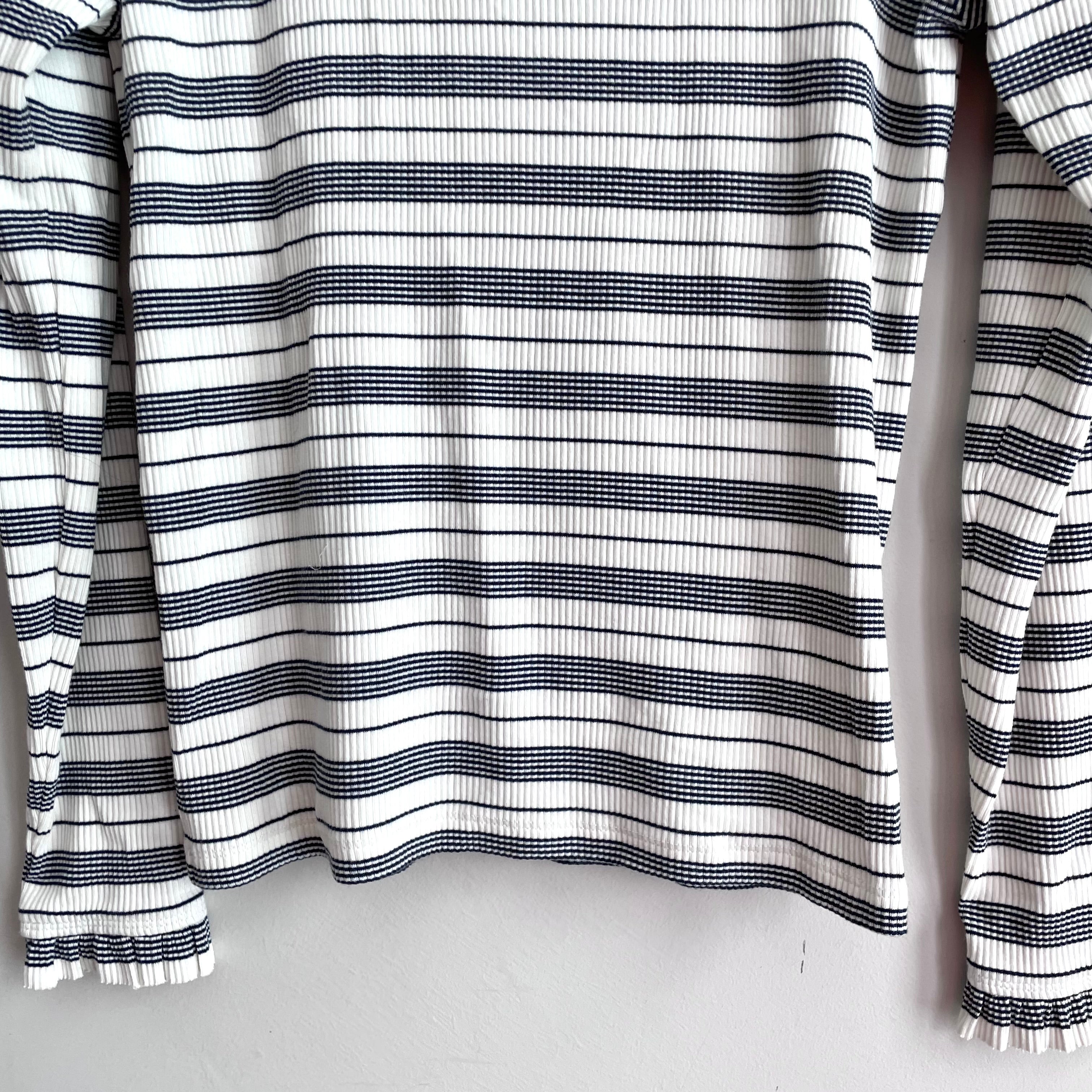 Striped Ribbed Long Sleeve Top