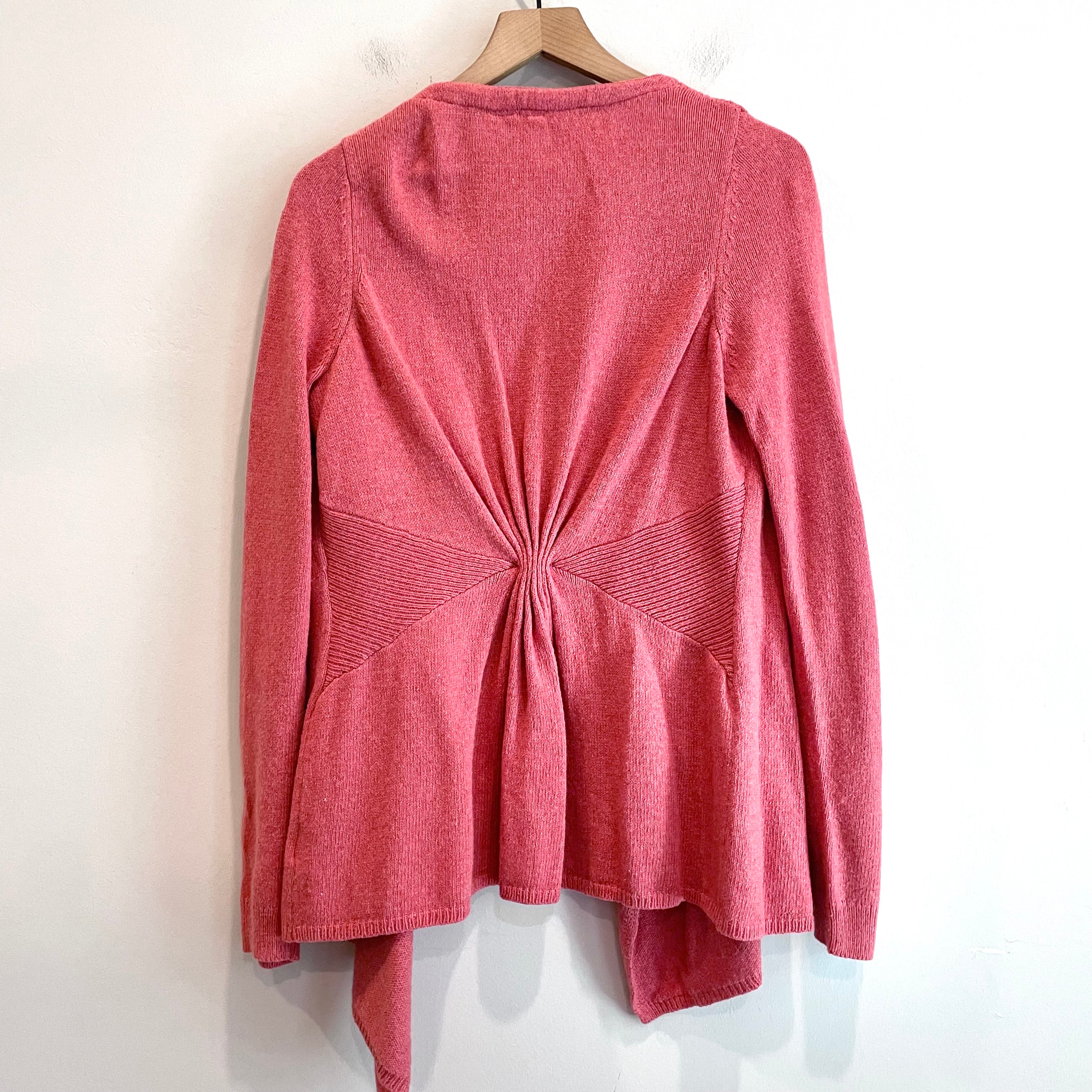 Open Front Gathered Back Cardigan