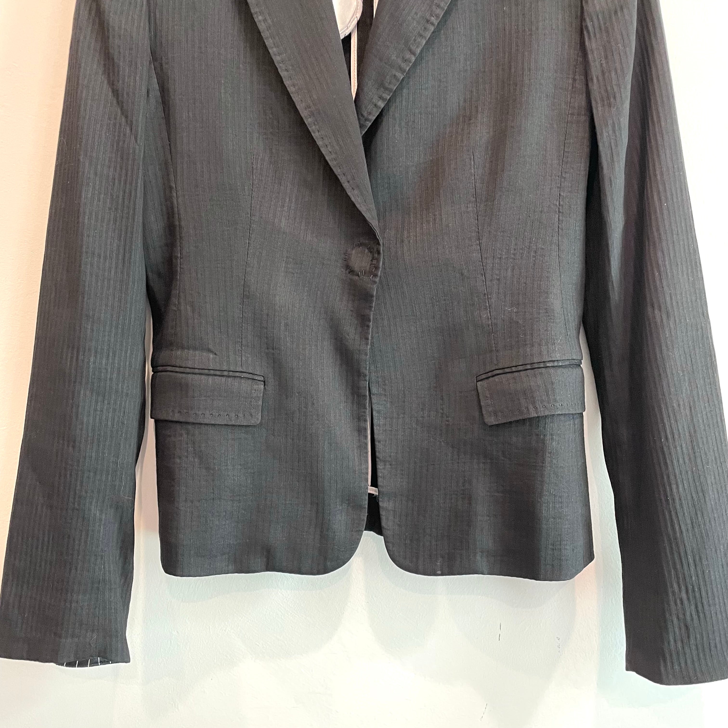 2PC Blazer Pant Linen Blend Suit Set