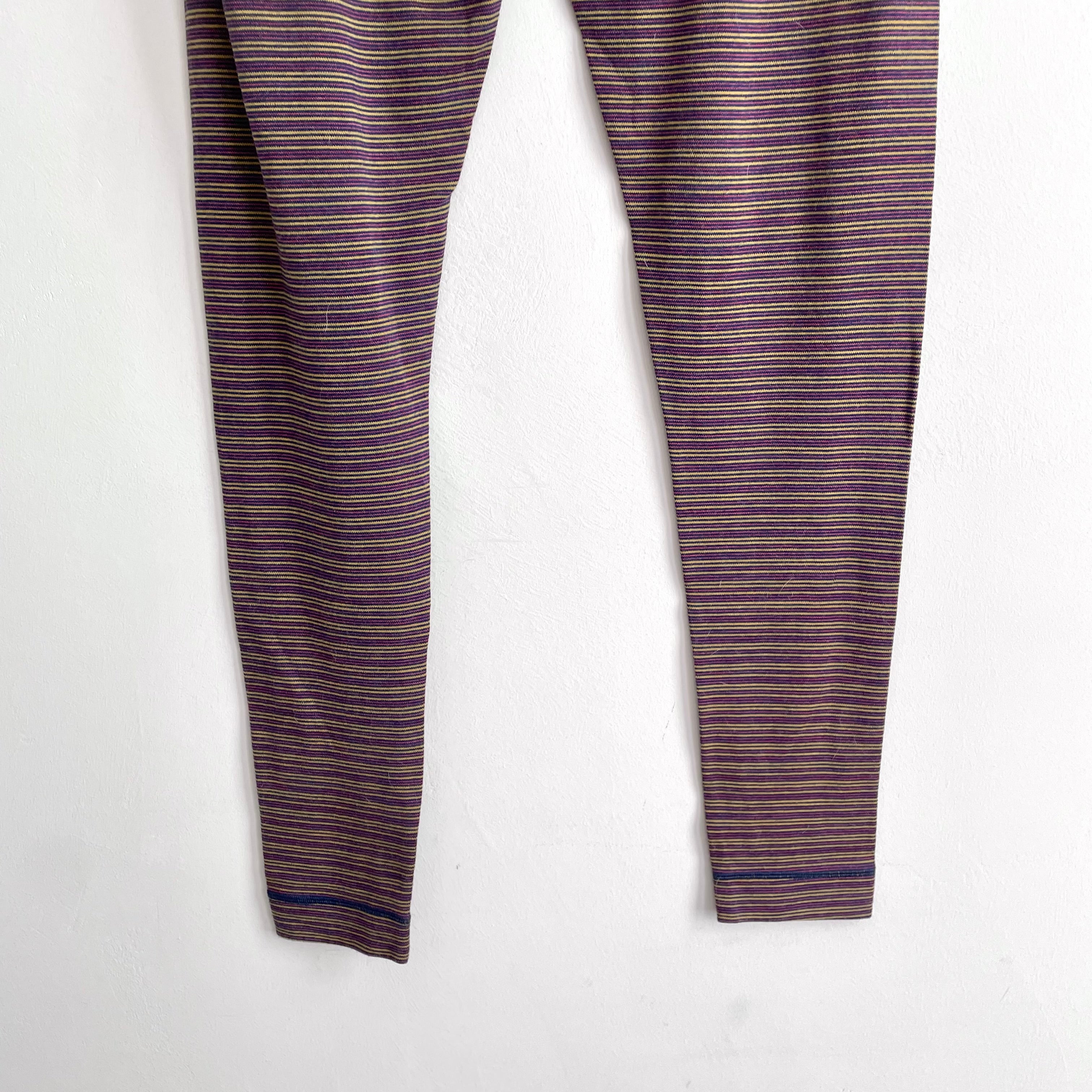 Striped Merino Wool Leggings