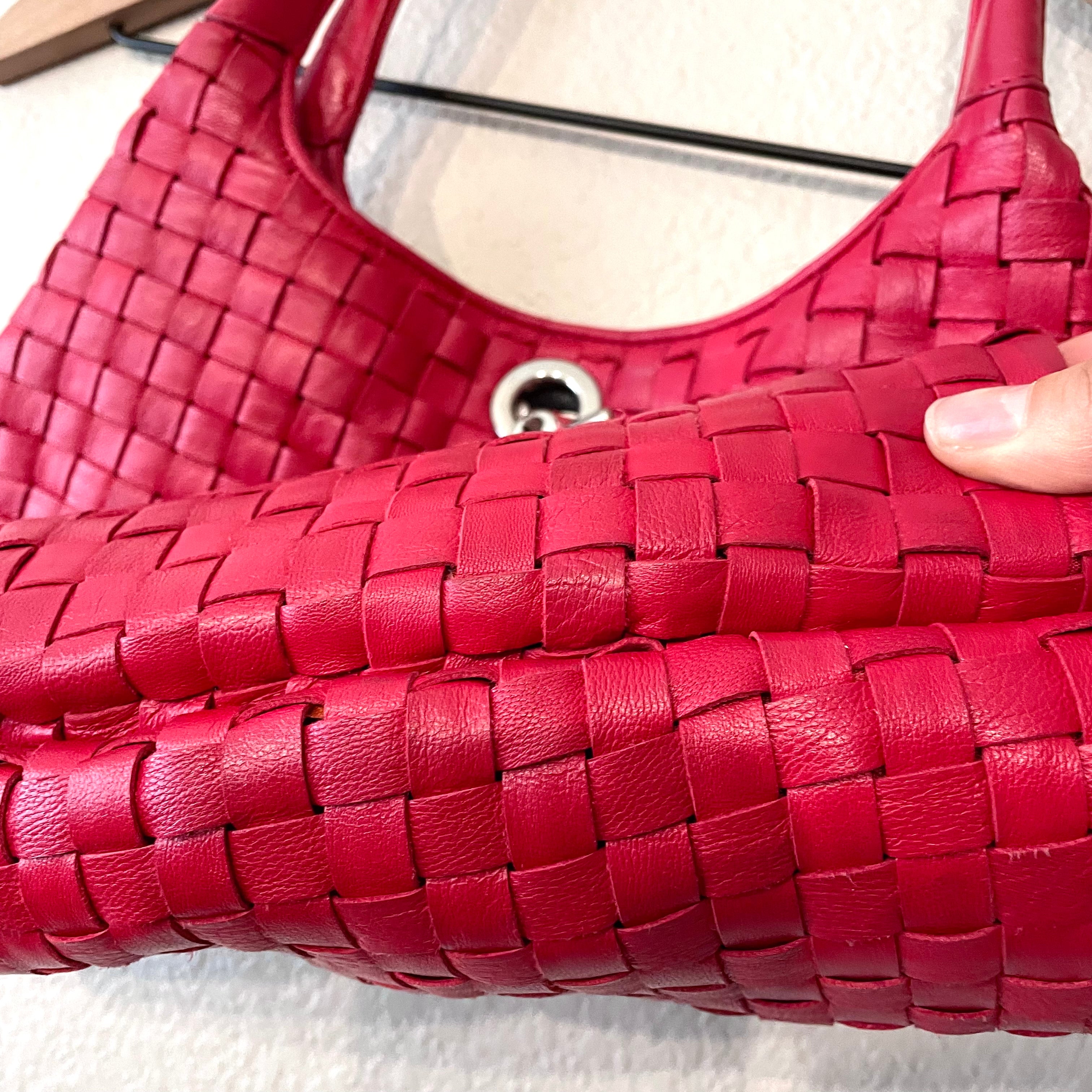 Leather Weave Shoulder Bag