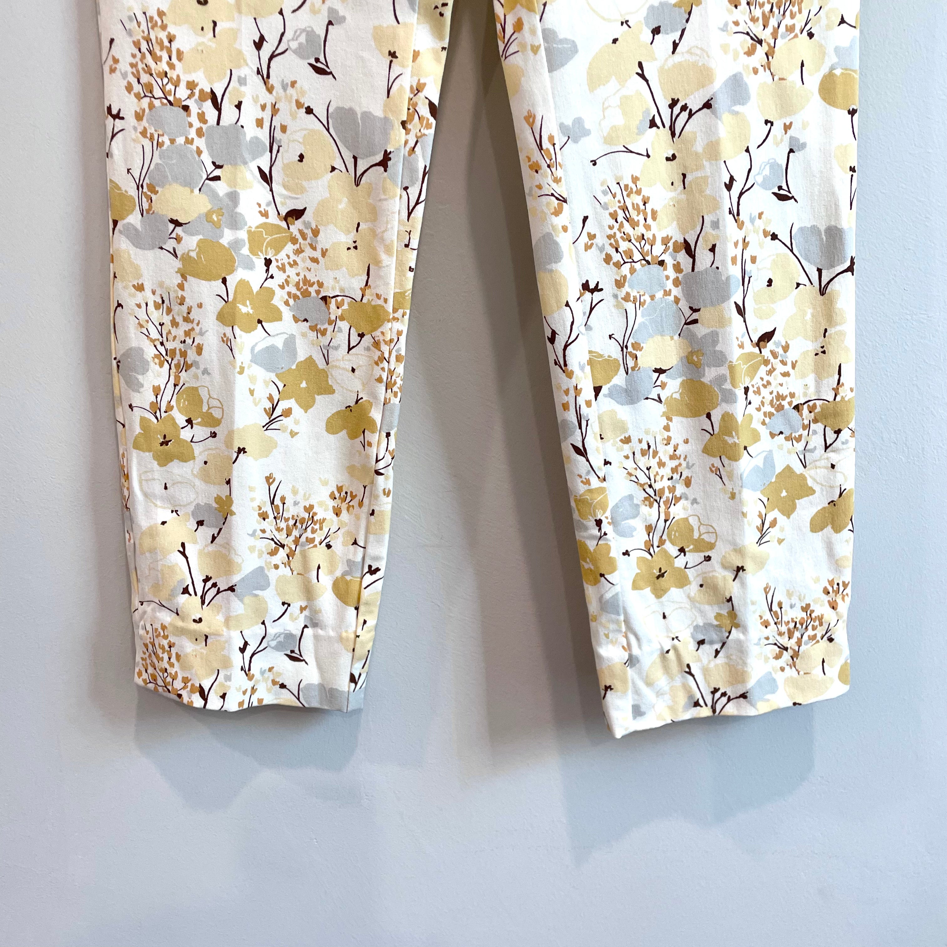 Floral Slim Crop Pants