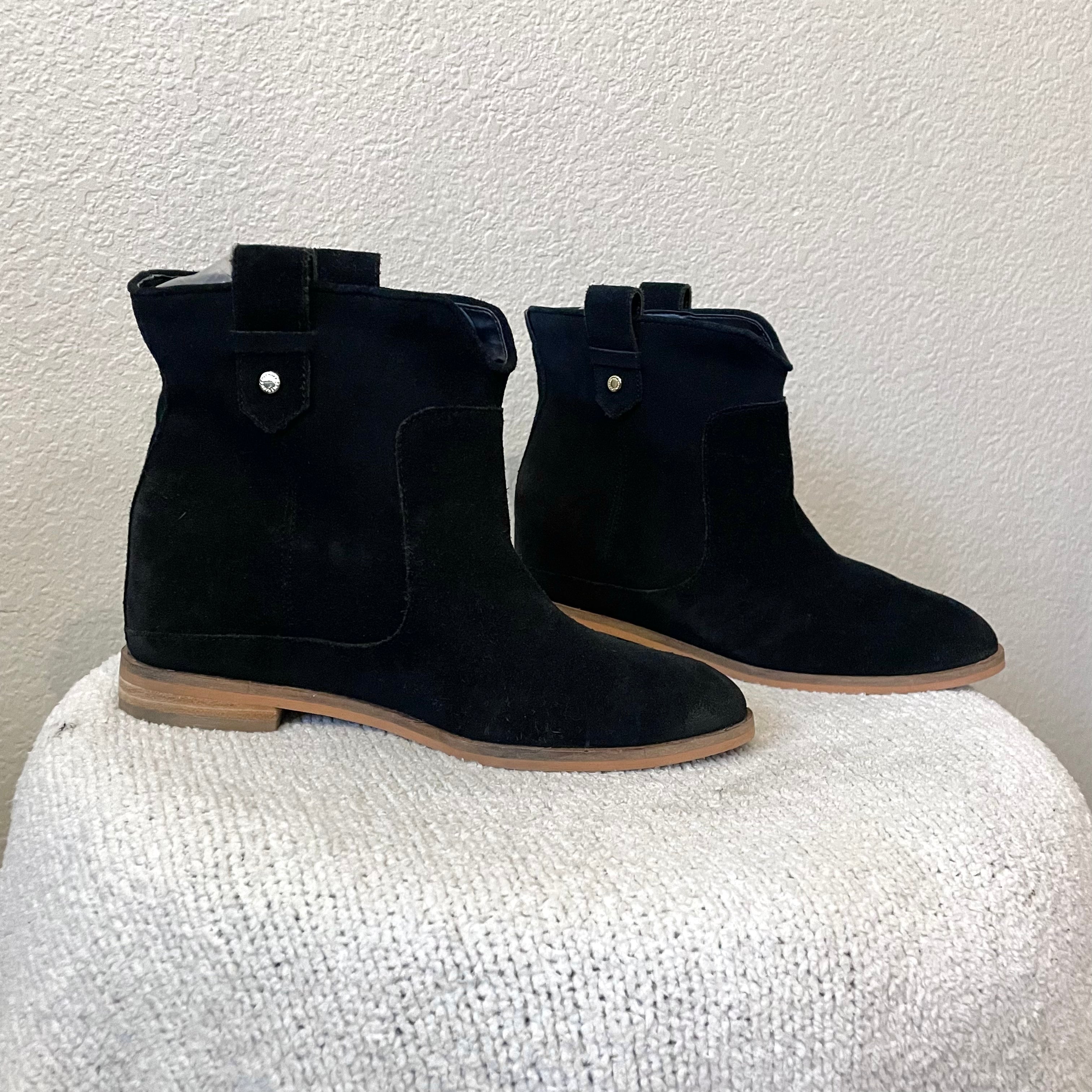 Suede Hidden Wedge Boot