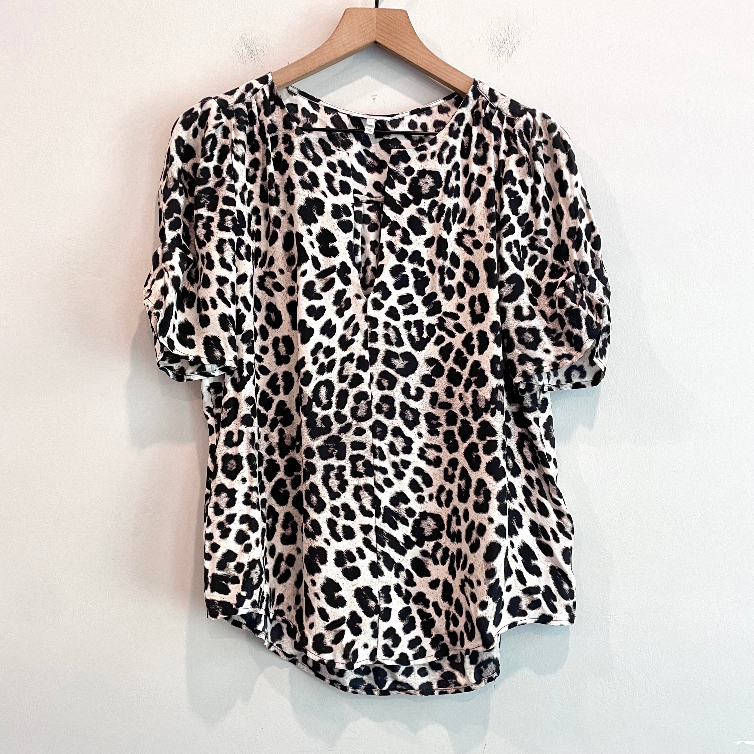 Leopard Silk Top