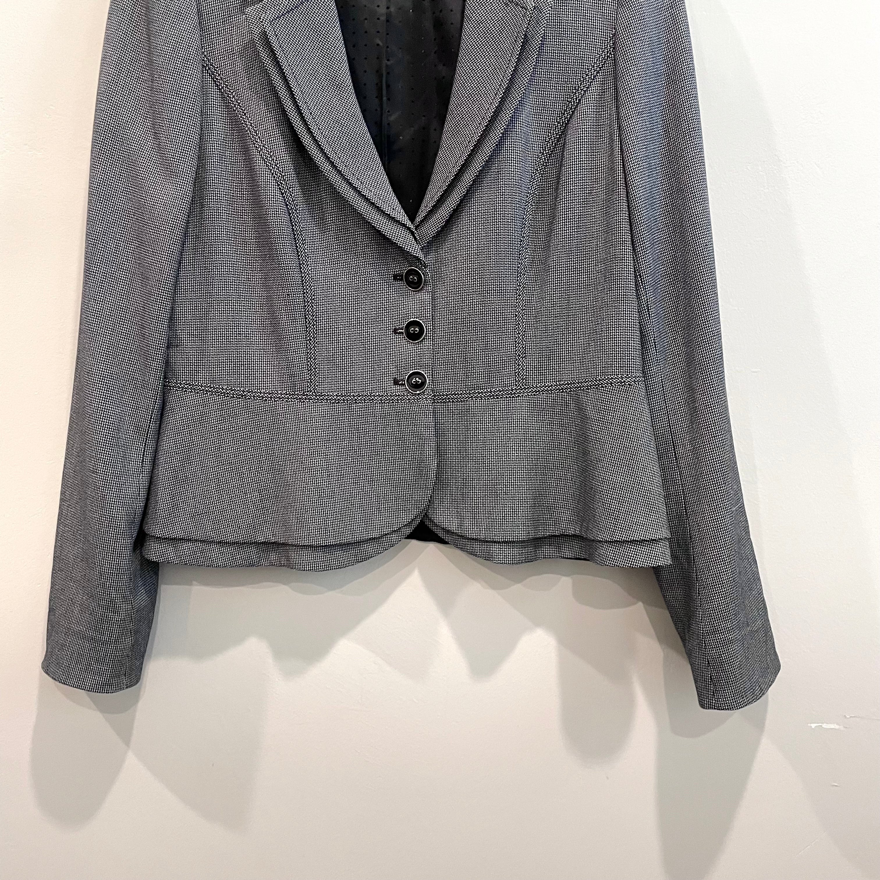 Peplum Button Blazer Jacket