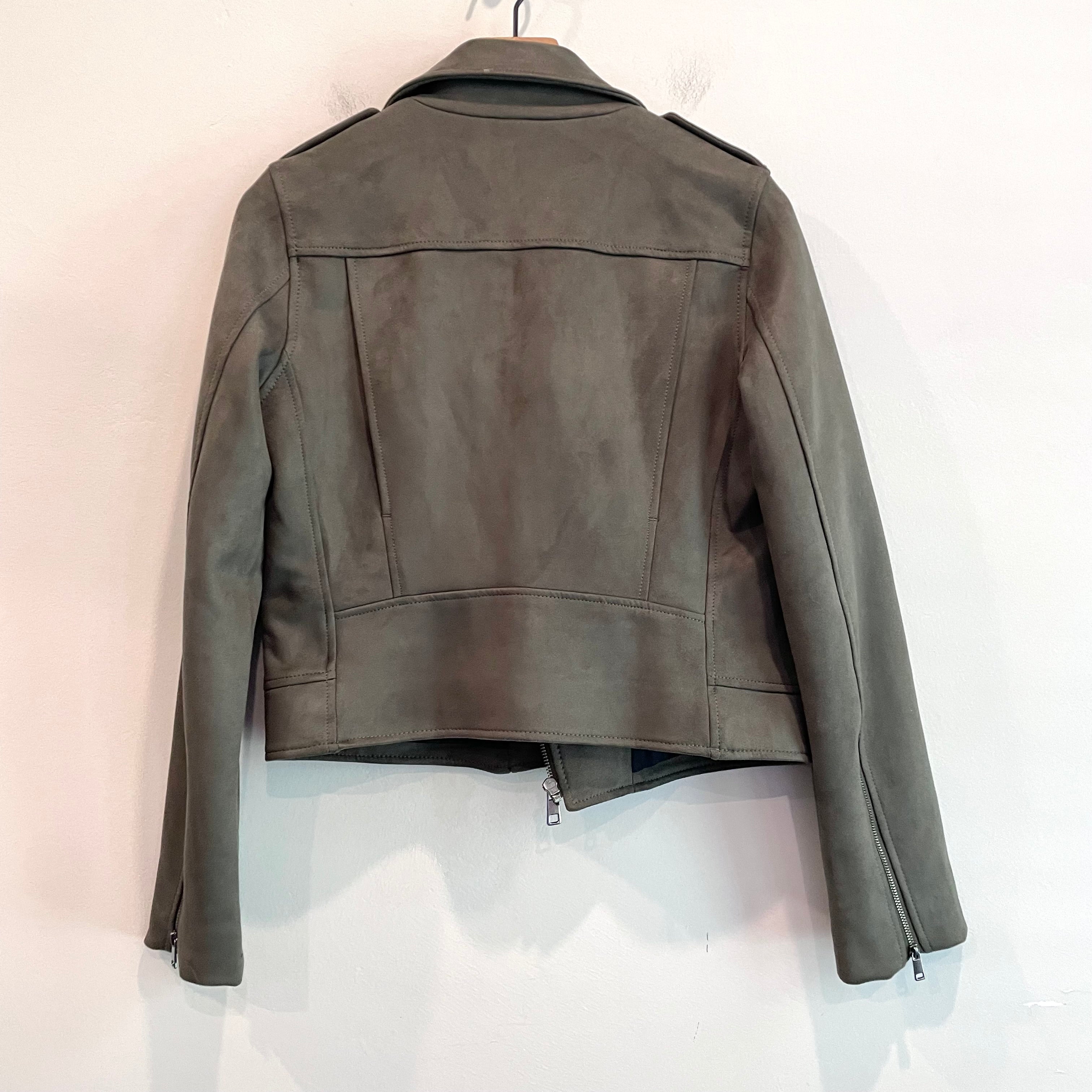 Faux Suede Moto Jacket