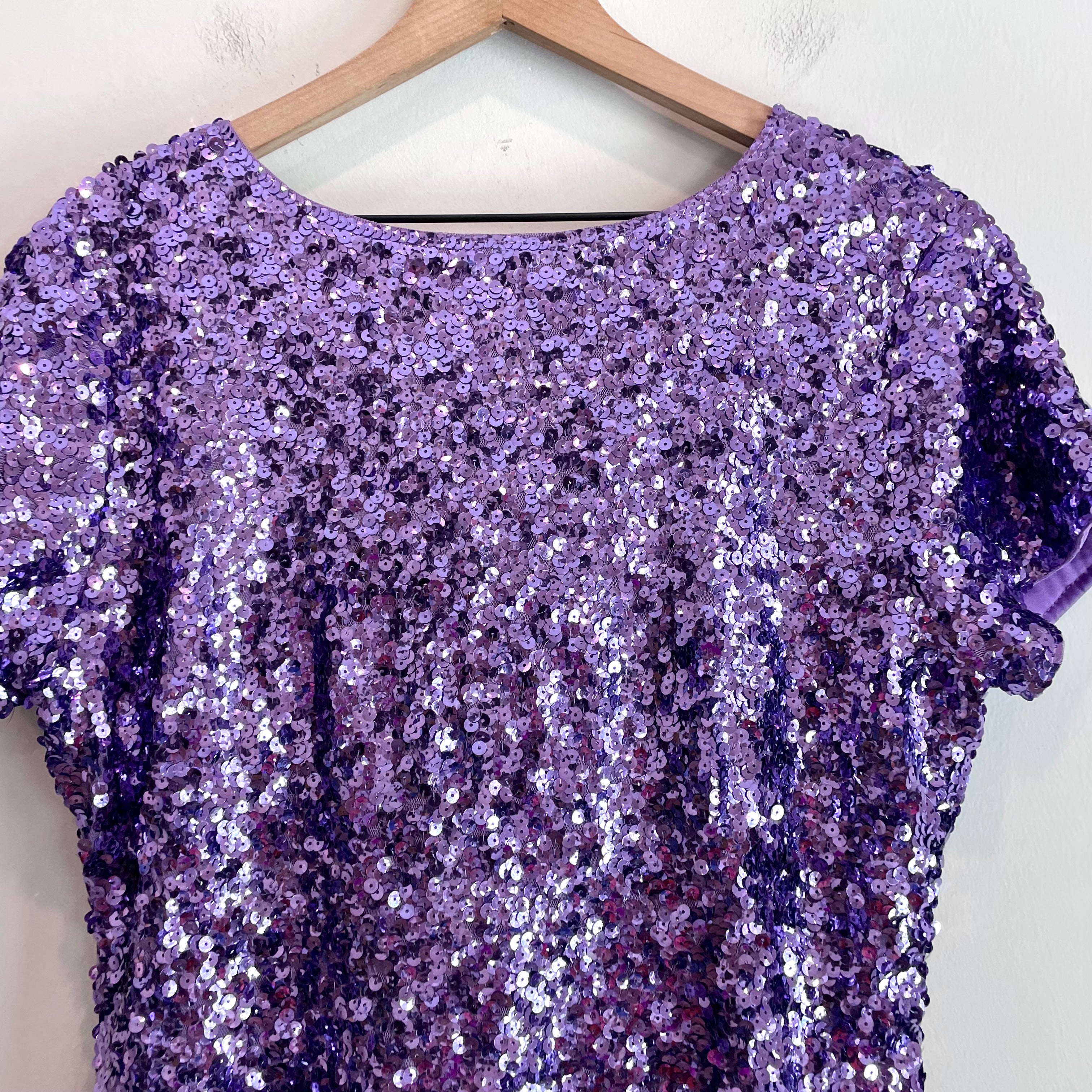 Sequin Short Sleeve Top