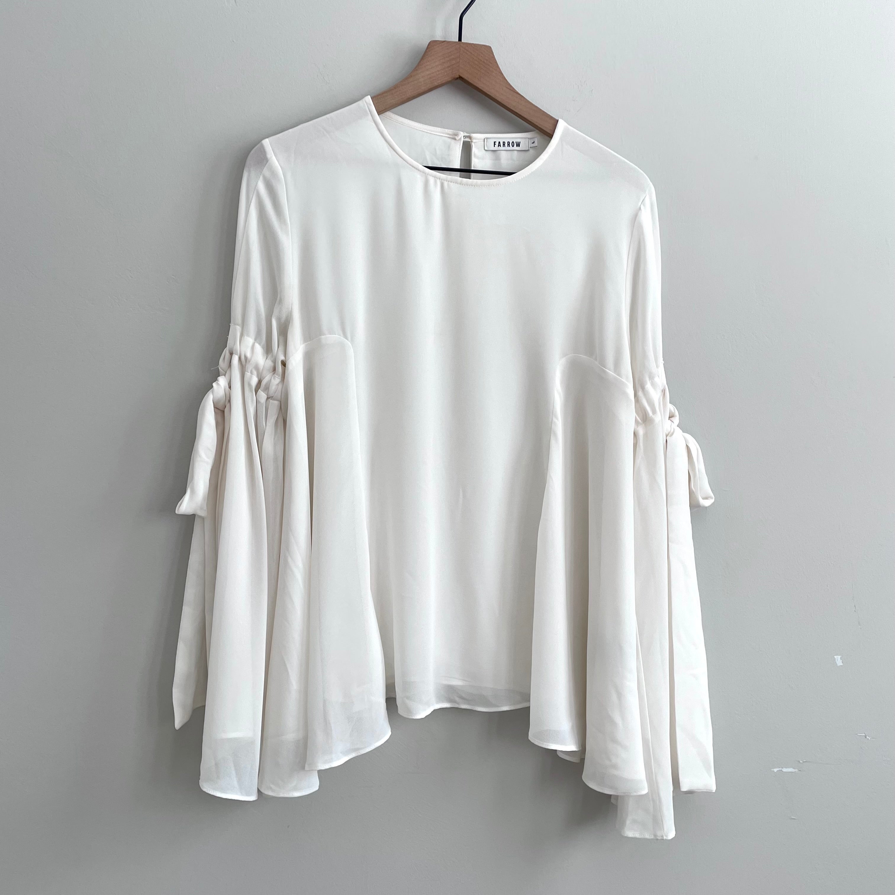 Flare Sleeve Overlay Blouse