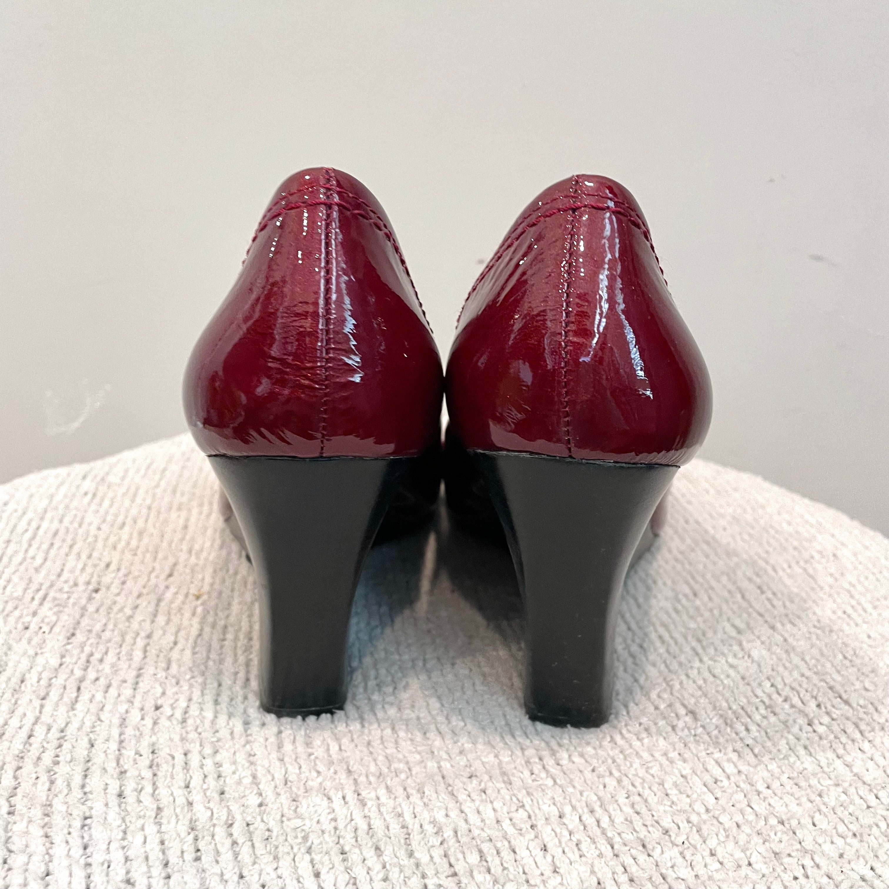 Patent Leather Wedge Heels