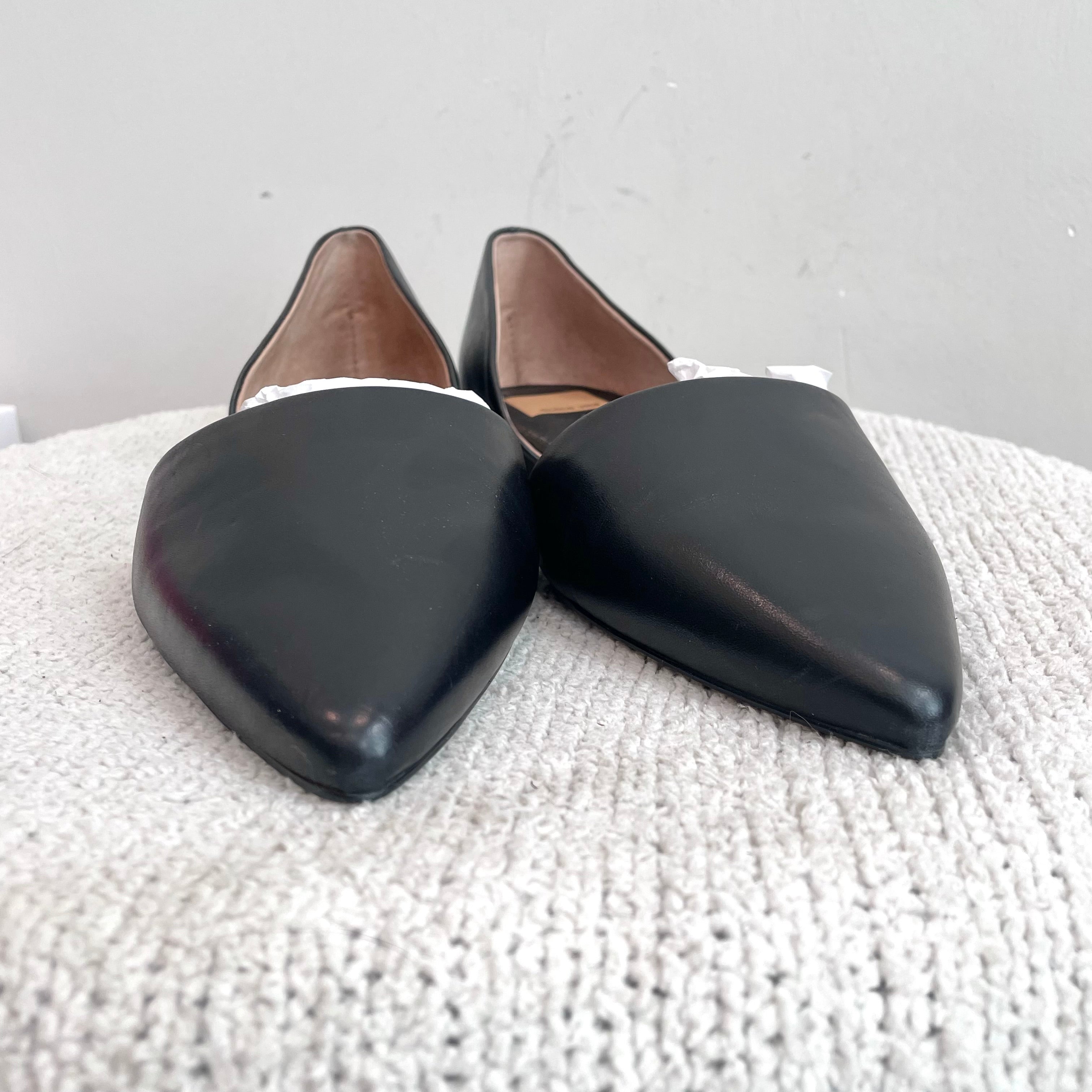 Leather D’Orsay Flats