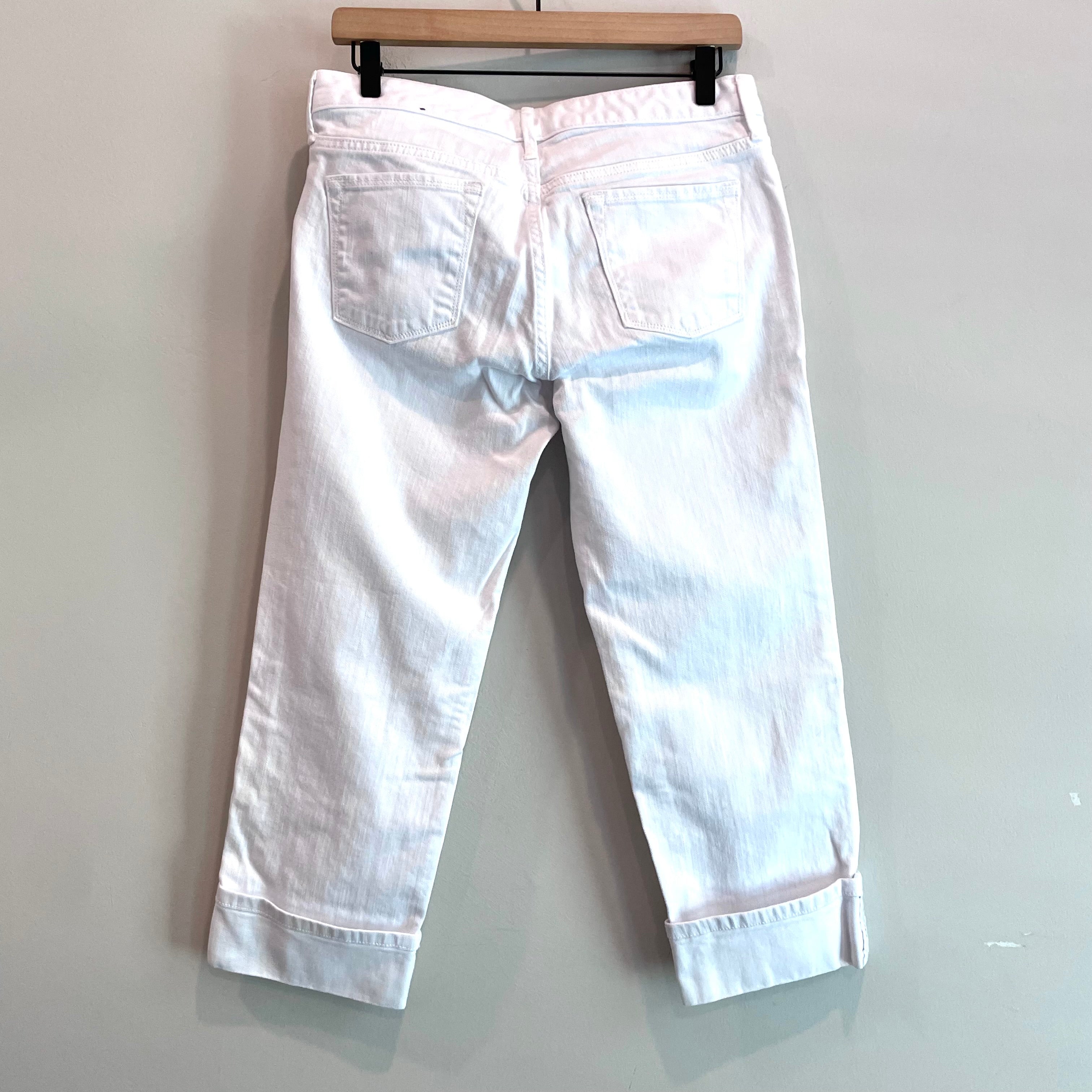 Cuff Hem Capri Jeans